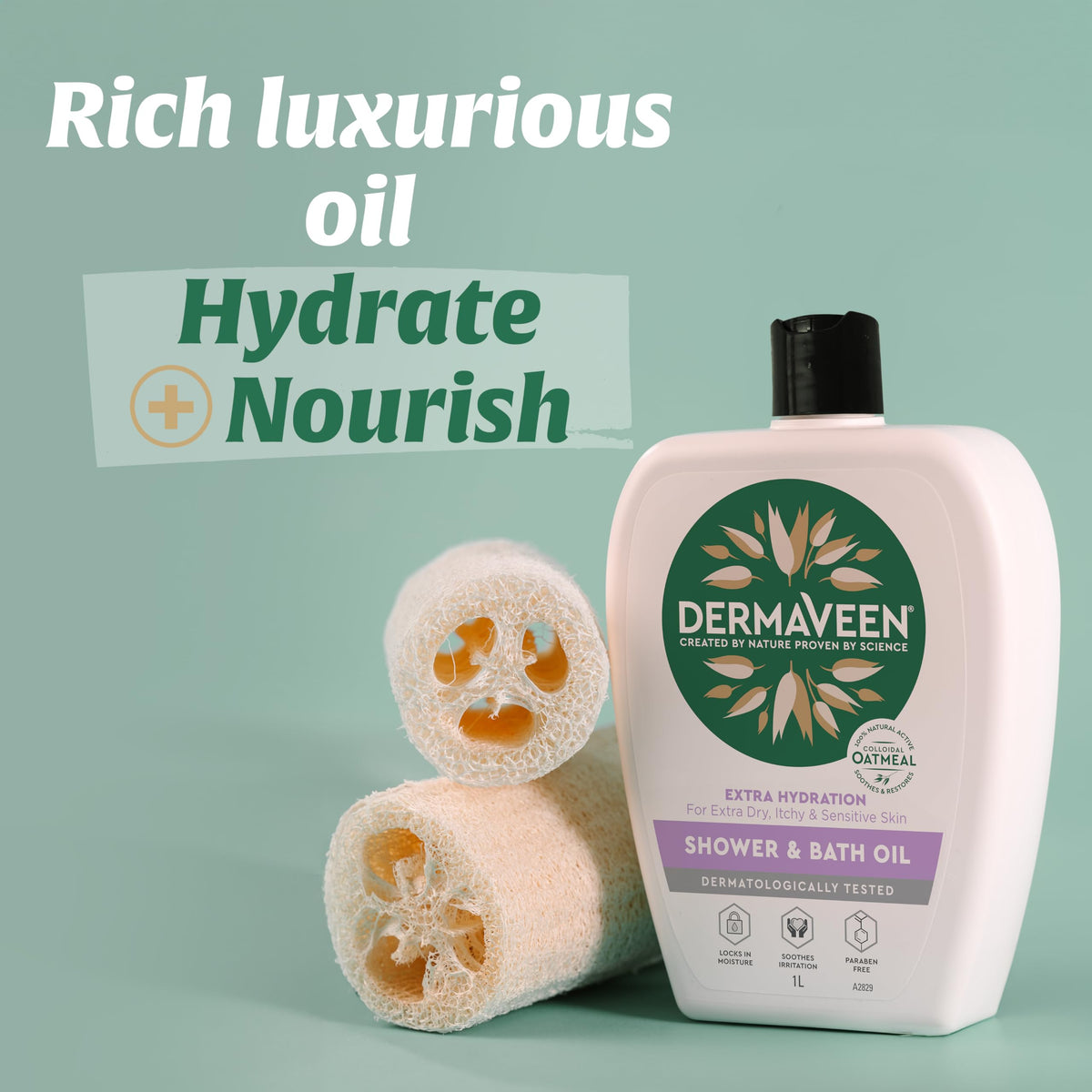 DermaVeen Shower & Bath Oil 1 Litre Beauty and Personal Care Dermaveen