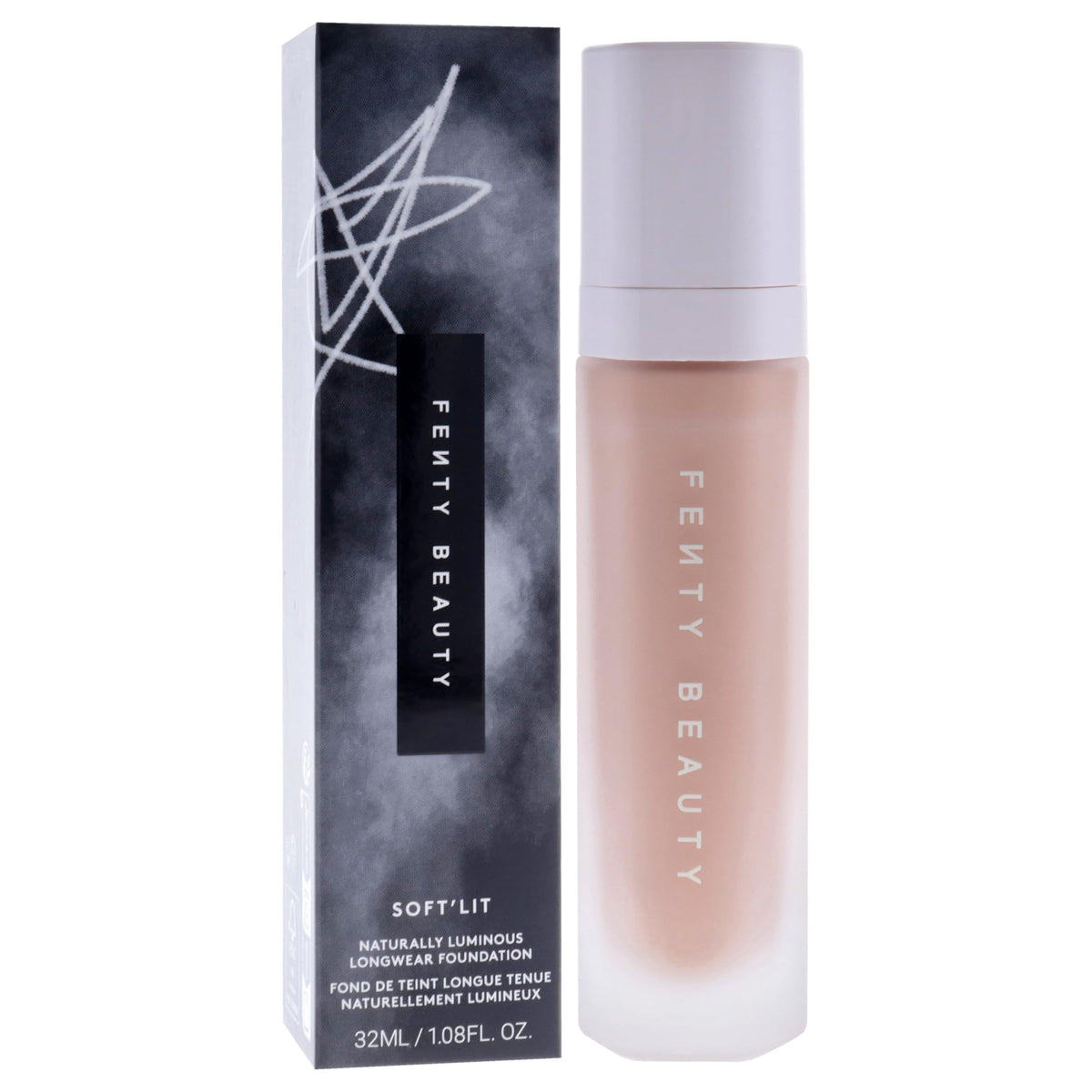 Soft Lit Naturally Luminous Longwear Foundation - 185 Light Medium Neutral by Fenty Beauty for Women - 1.08 oz Foundation