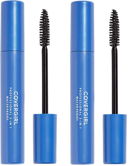 COVERGIRL Professional All-in-One Waterproof Mascara Very Black 225, 1 Count(Pack of 2) Beauty and Personal Care COVERGIRL Default Title
