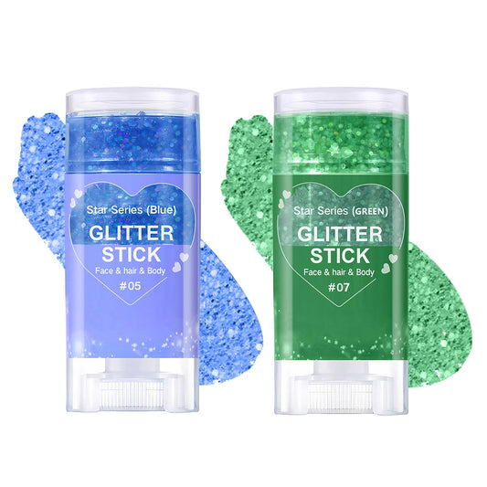 Body Glitter Stick,Mardi Gras Accessories,Sparkling Face Hair Glitter,Mermaid Sequins Chunky Glitter Face Paint,Singer Concert Outfit Festival Rave Beauty & Personal Care MINXUEYEN
