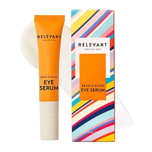 Relevant Beam and Glow Eye Serum - Hydrating Serum for All Skin Types - Vegan Skincare with Shea Butter and Niacinamide - Gluten Free - 0.5 oz Beauty & Personal Care RELEVANT