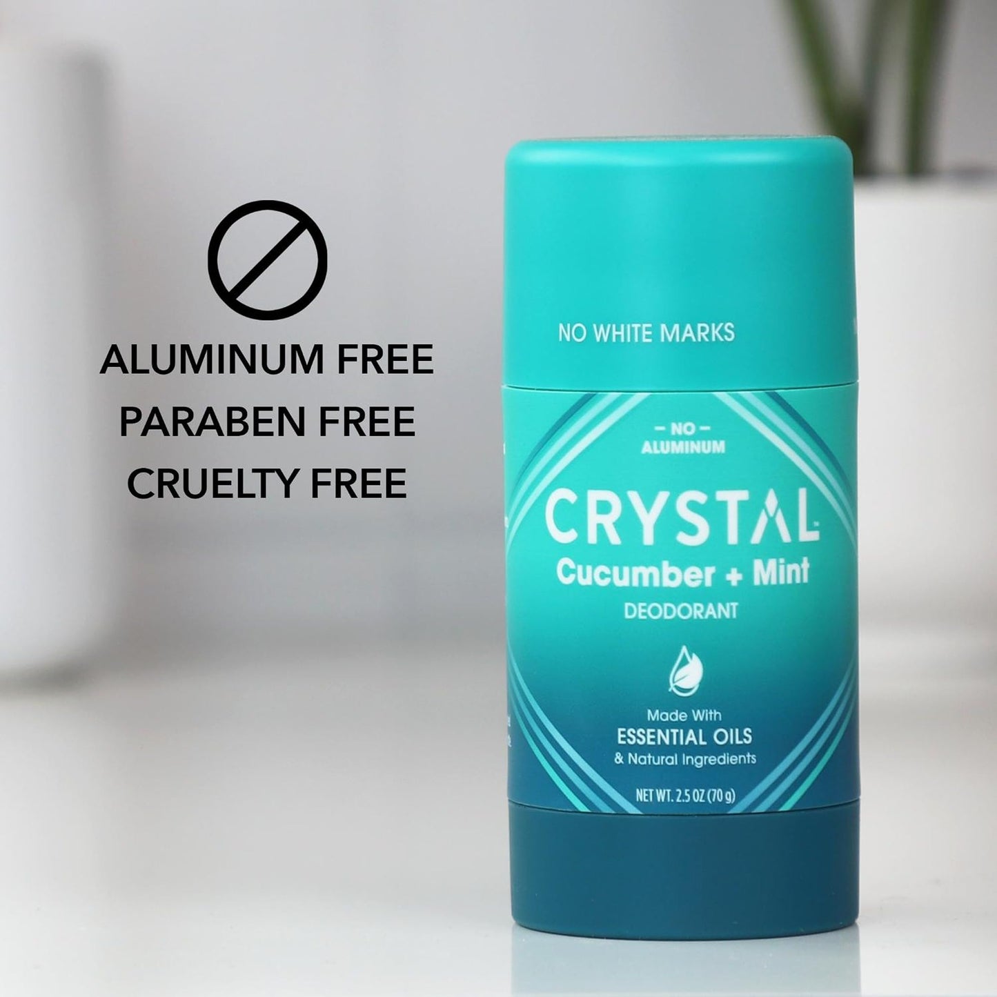 CRYSTAL Magnesium Solid Stick Natural Deodorant, Non-Irritating Aluminum Free Deodorant for Men or Women, Safely and Effectively Fights Odor, Baking Beauty and Personal Care Crystal Essence