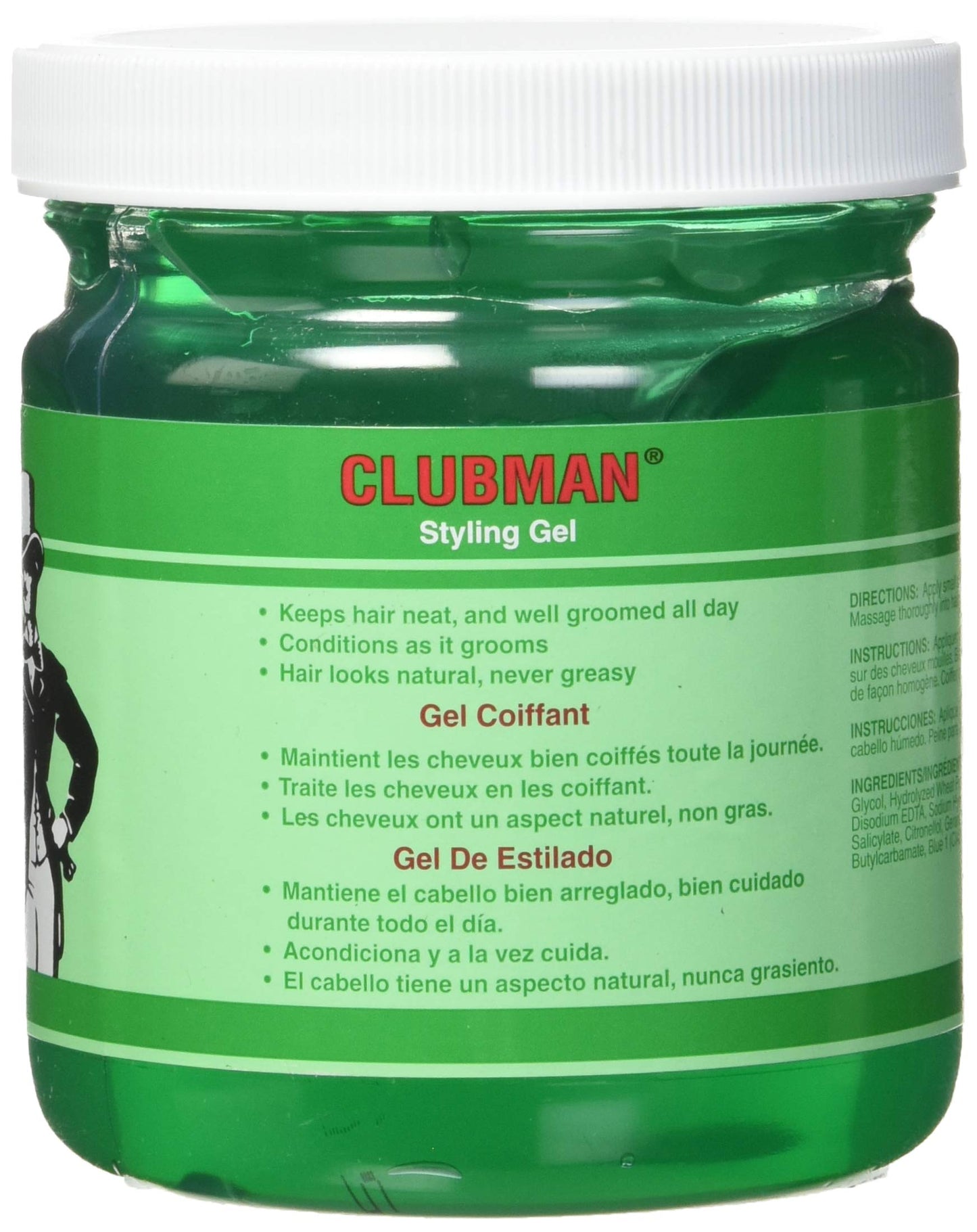 Clubman Style Gel Men'S 16oz Jar (2 Pack) Beauty & Personal Care Clubman