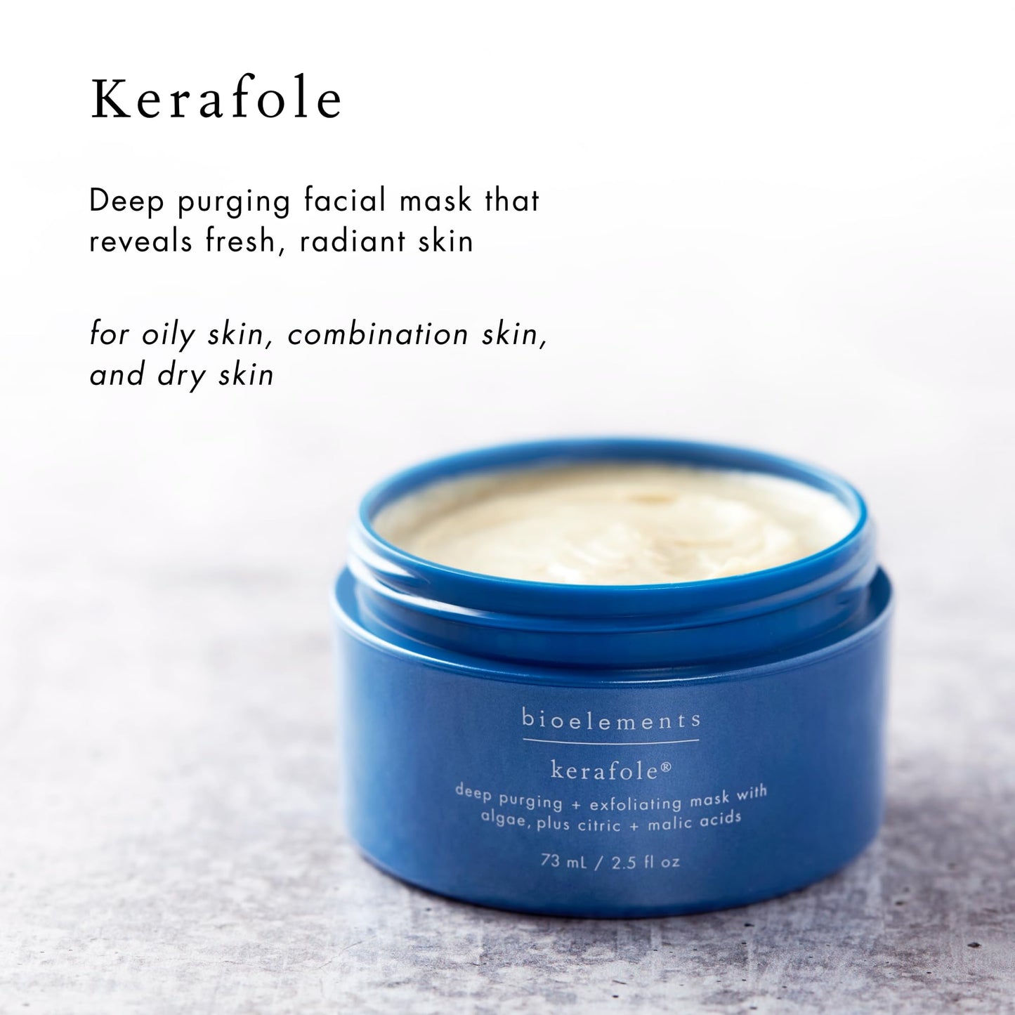 Bioelements Kerafole - 2.5 fl oz - Deep-Purging Facial Mask for Fresh, Radiant Skin - Vegan, Gluten Free - Never Tested on Animals Beauty & Personal Care Bioelements