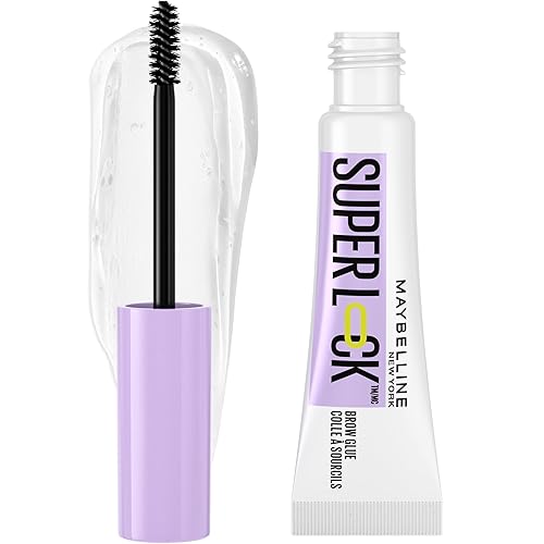 Maybelline Super Lock Brow Glue Eyebrow Gel, Lightweight Brow Gel For Up To 24HR Hold, Clear, 1 Count Beauty & Personal Care MAYBELLINE