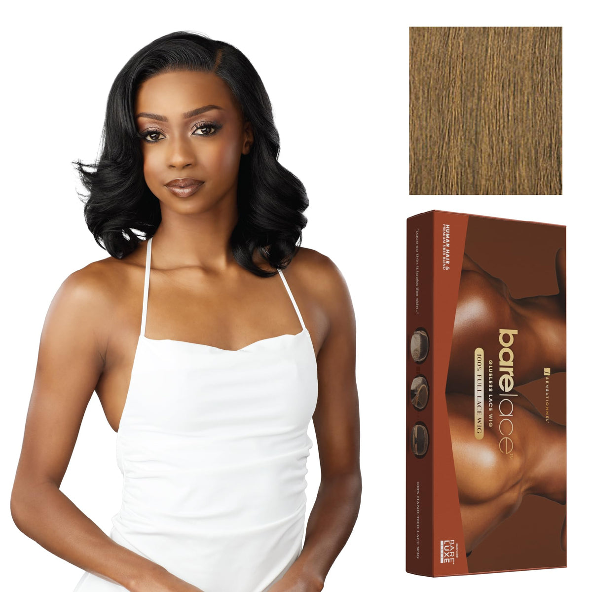 Sensationnel Bare Lace FullLaceWig-Unit 9, MOCHABROWN