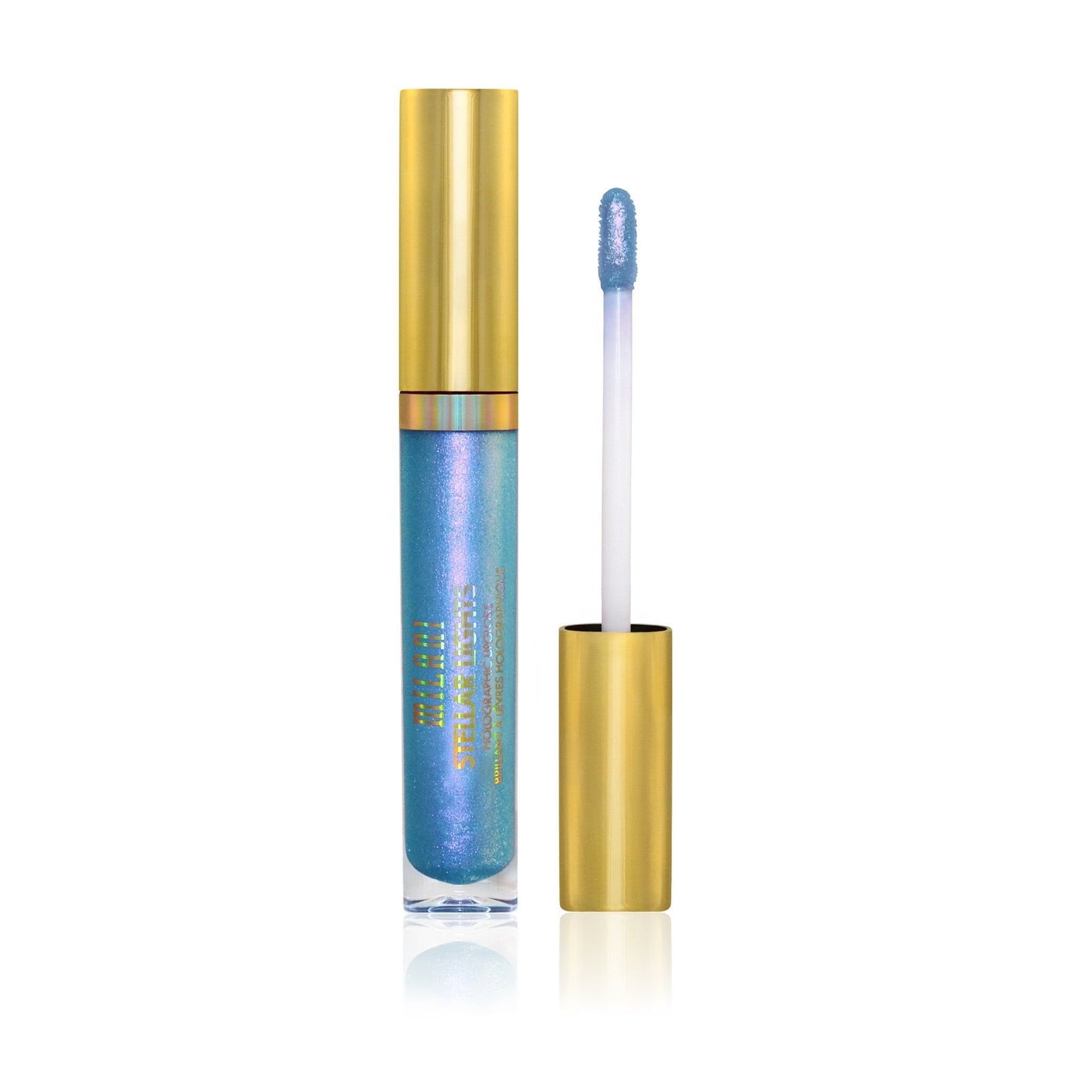 Milani Stellar Lights Holographic Lip Gloss - 02 Iridescent Blue (0.12 Fl oz / 3.6 ml) Beauty & Personal Care Milani
