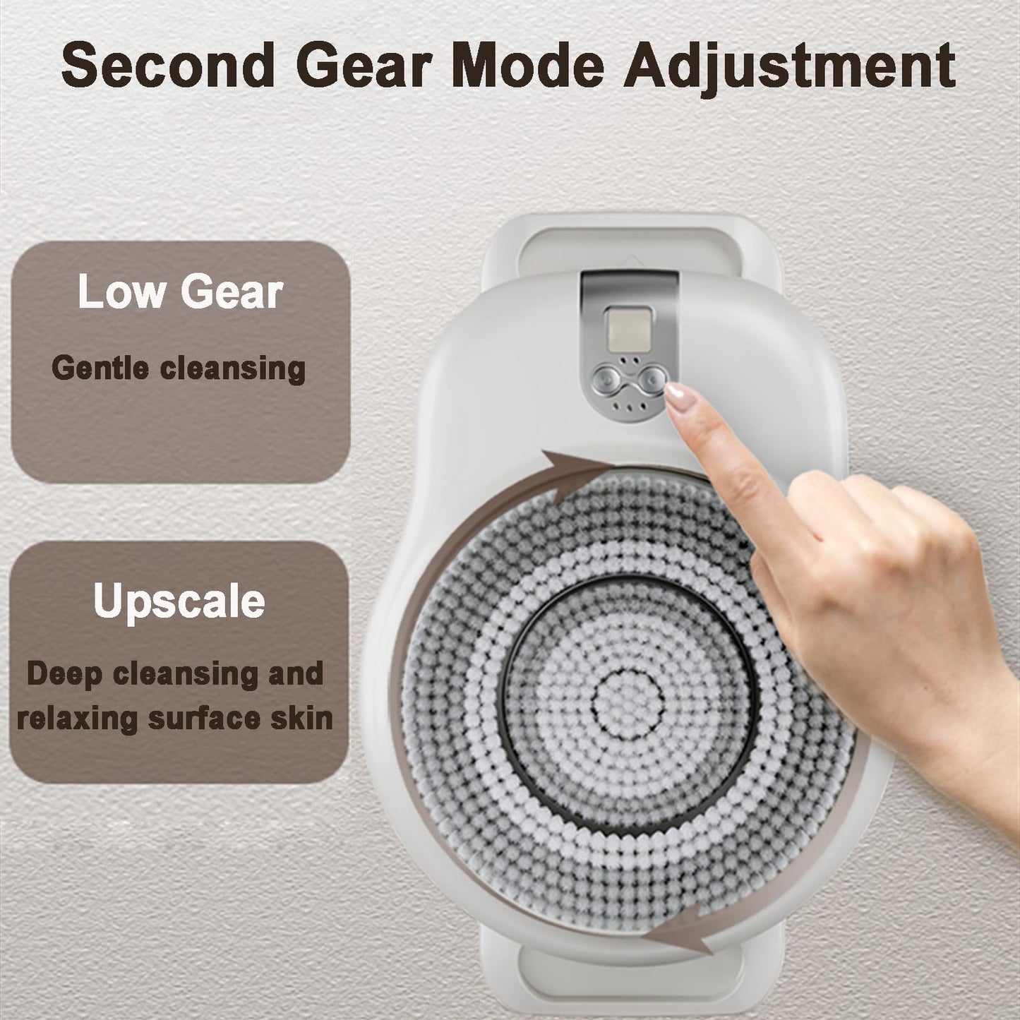 RKXKJ Wall Mounted Back Scrubber, Electric Back Bath Brush, 360° Automatic Rota-Tion, 2-Speed Adjustment, 18CM Large Brush Head, for Shower, Deep Beauty and Personal Care RKXKJ