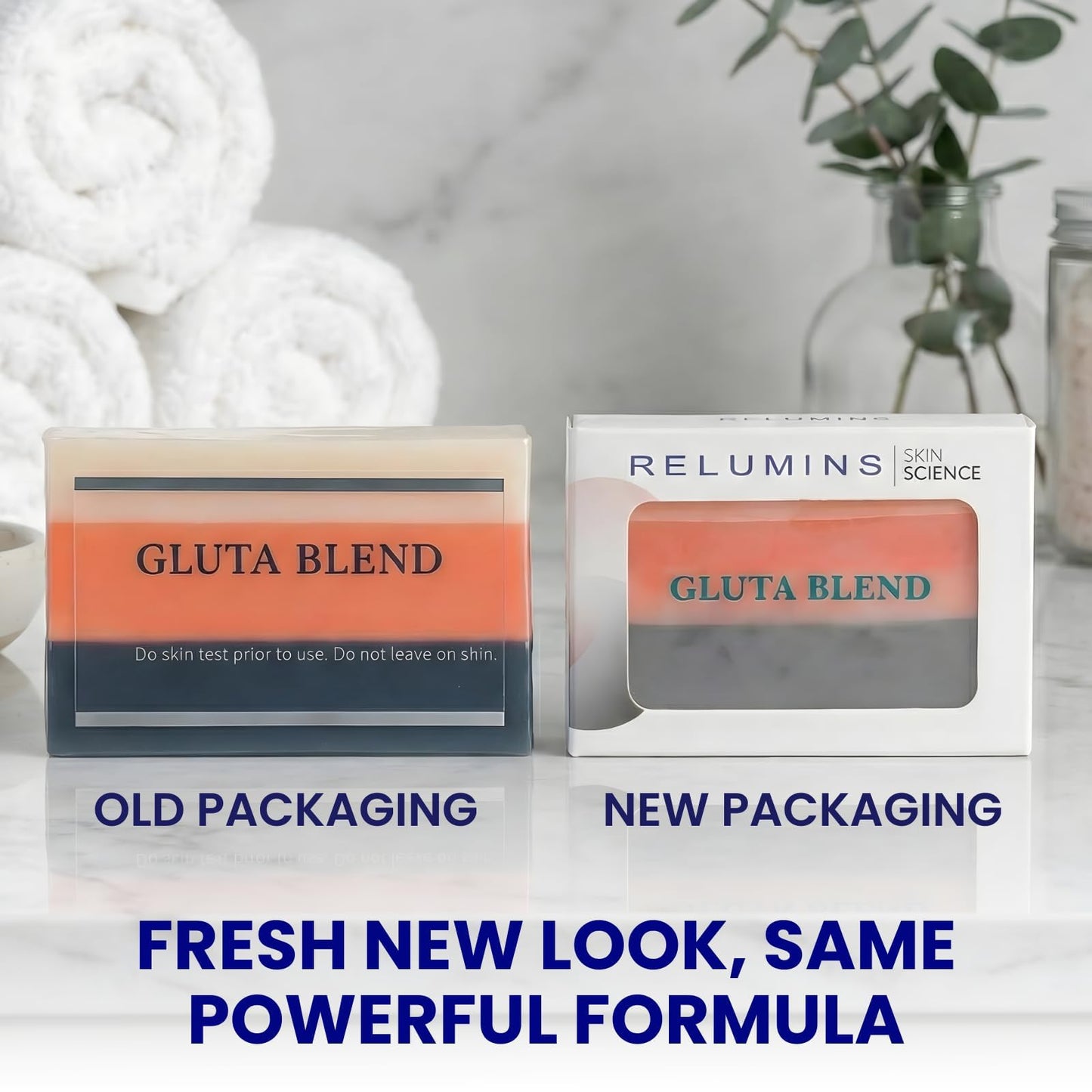 Relumins Premium 3-in-1 Glutablend Exfoliating Peeling Soap Bar, Skin Whitening Dark Spot Corrector, Anti-Aging Beauty Soap with Rosehips - Gentle Beauty & Personal Care Relumins