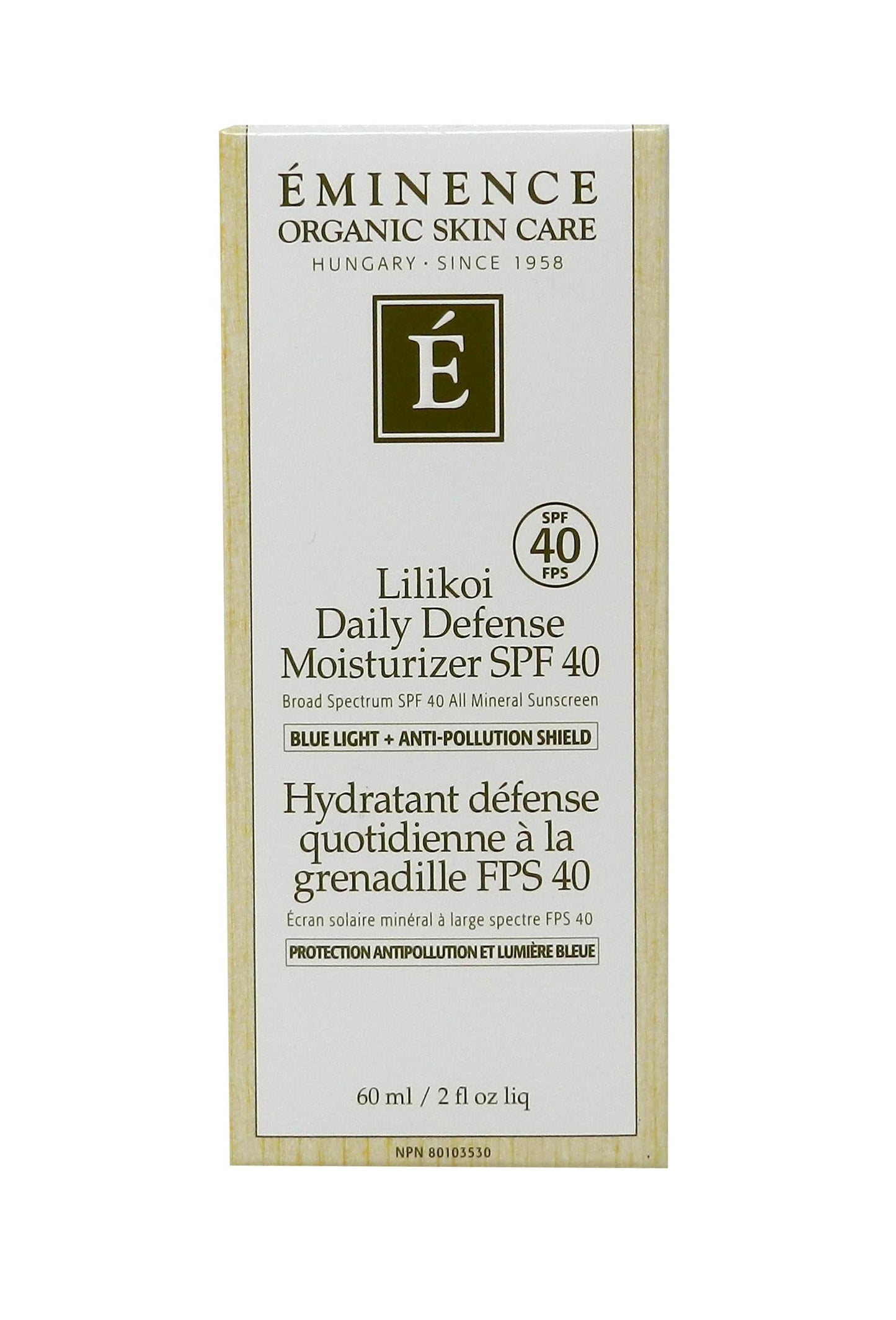 Eminence Lilikoi Daily Defense Moisturizer SPF 40, Vanilla, 2 Fl Oz Beauty & Personal Care Eminence