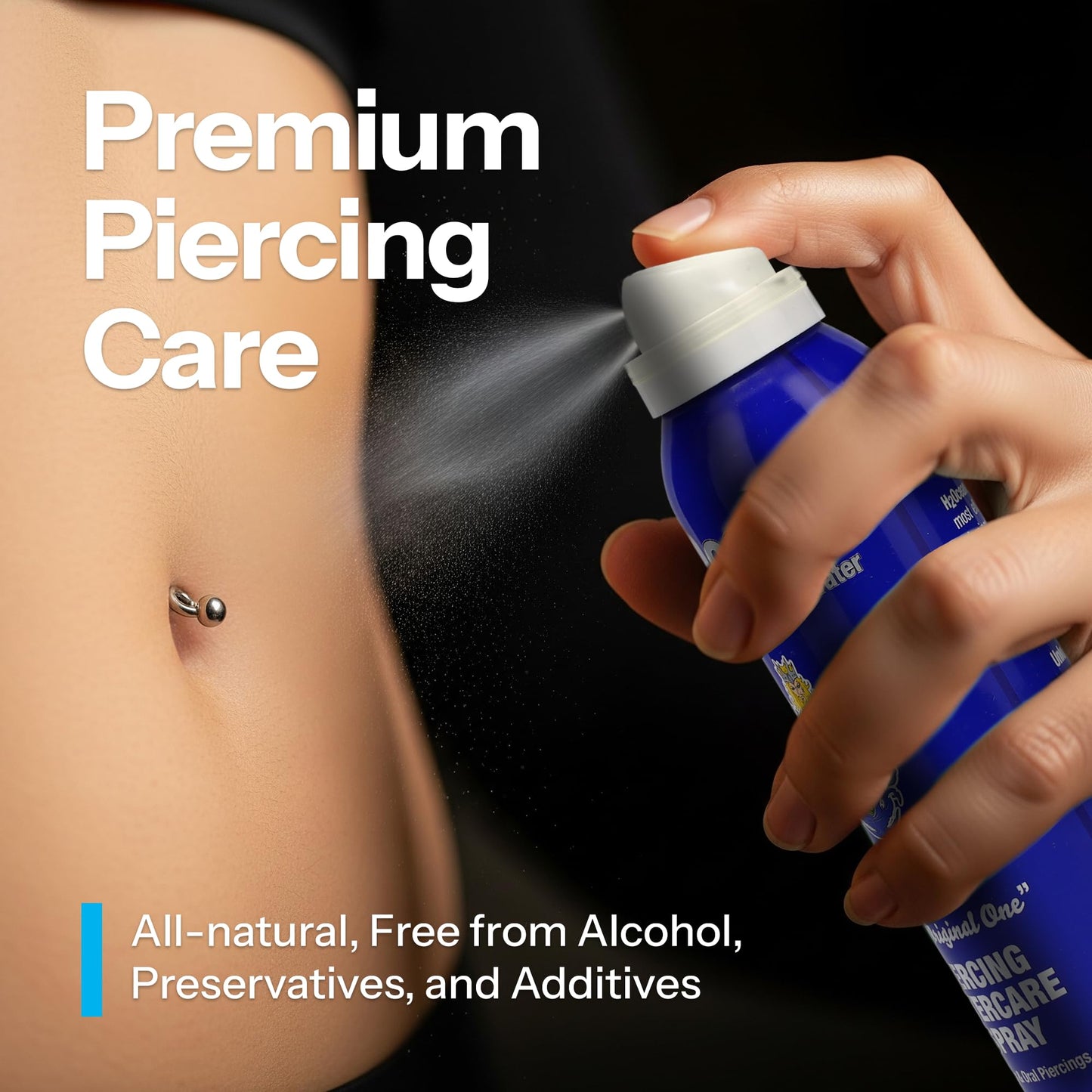 H2Ocean Piercing Aftercare Spray and Keloid Bump Removal- Sea Salt Spray for Body and Facial Piercings - Ear, Nose, Navel, Oral & Body Piercing Beauty and Personal Care H2Ocean