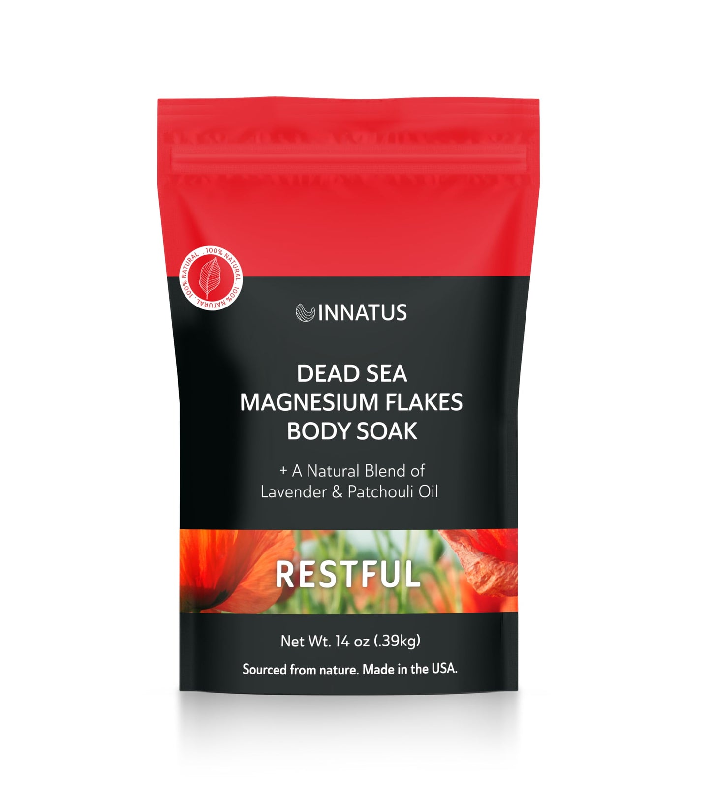 Pure Dead Sea Magnesium Flakes Restful Soak - Relaxing & Replenishing 14oz Bath Soak -Infused with Natural Oils for Deep Sleep & Muscle Relief Beauty and Personal Care INNATUS