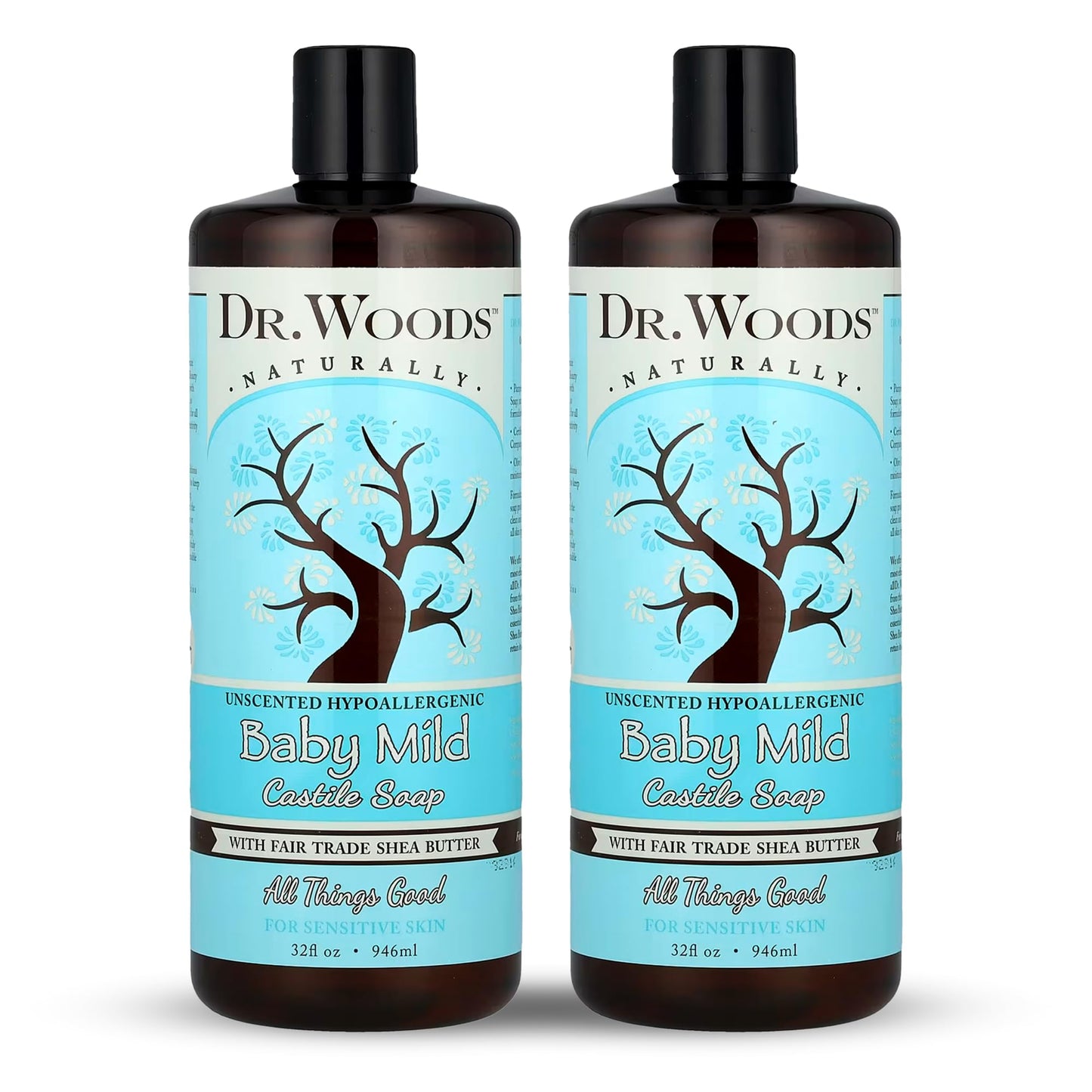 Dr. Woods Unscented Baby Mild Liquid Castile Soap - Gentle Cleanser Made with Organic Shea Butter, Natural Soap for Sensitive Skin, Paraben, Sulfate Beauty & Personal Care Dr. Woods