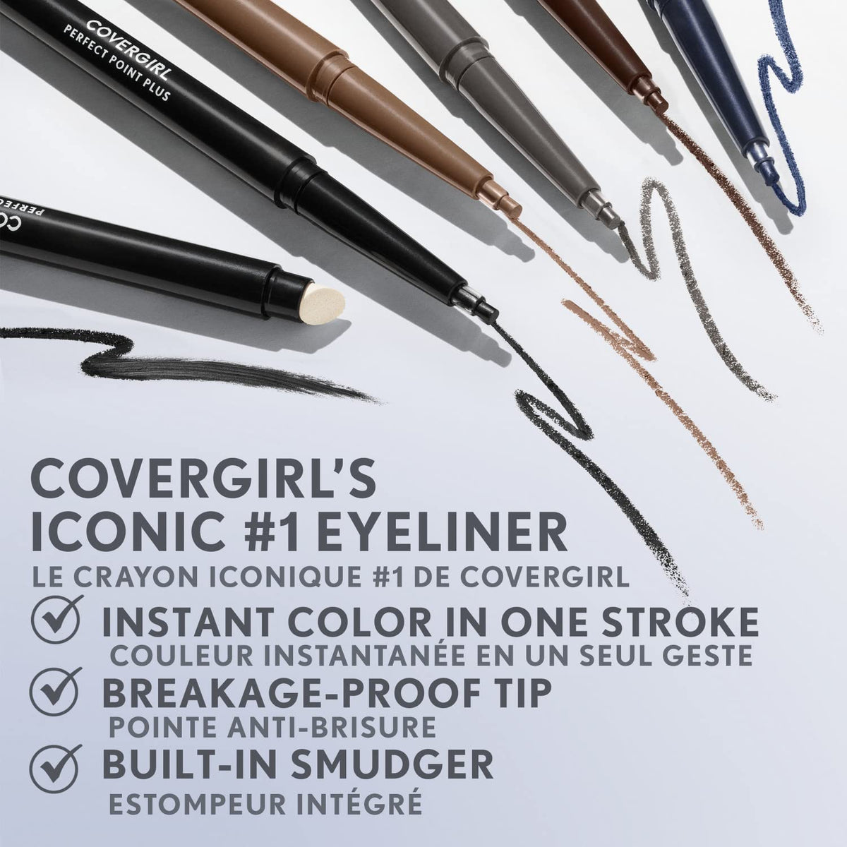 COVERGIRL Eyeliner Charcoal Self Sharpening Pencil (Pack of 3) Beauty & Personal Care COVERGIRL