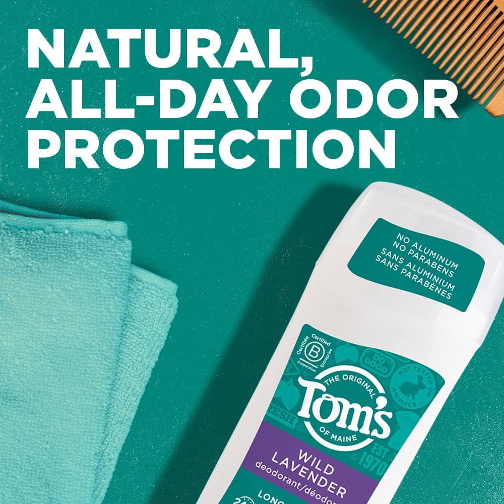 Tom's of Maine Natural Long-Lasting Deodorant Stick Lavender 2.25 Oz (Pack of 2) Beauty and Personal Care Tom's of Maine