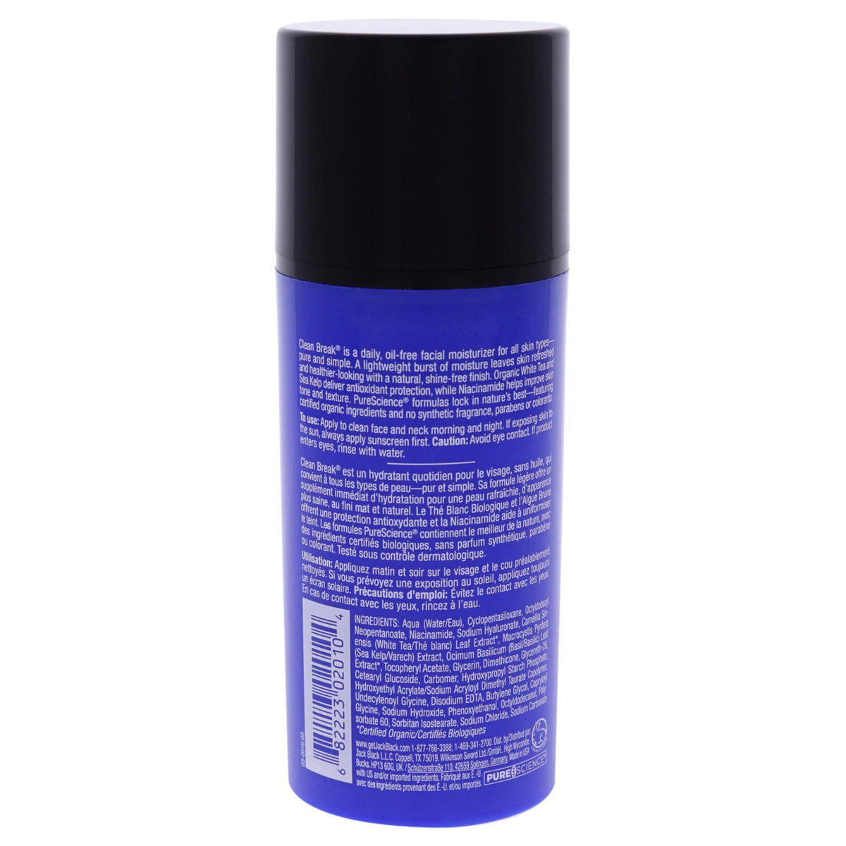 Jack Black Clean Break Oil-Free Moisturizer, 3.3 Fl. Oz - Face Moisturizer for Men, Face Lotion, Daily Moisturizer for Face, Skin Moisturizer Face Beauty & Personal Care Jack Black