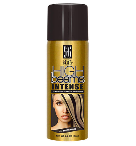 High Beams Intense Temporary Spray-On Hair Color - Brown Black 2.7 oz (3 pack) by High Beams Beauty & Personal Care High Beams