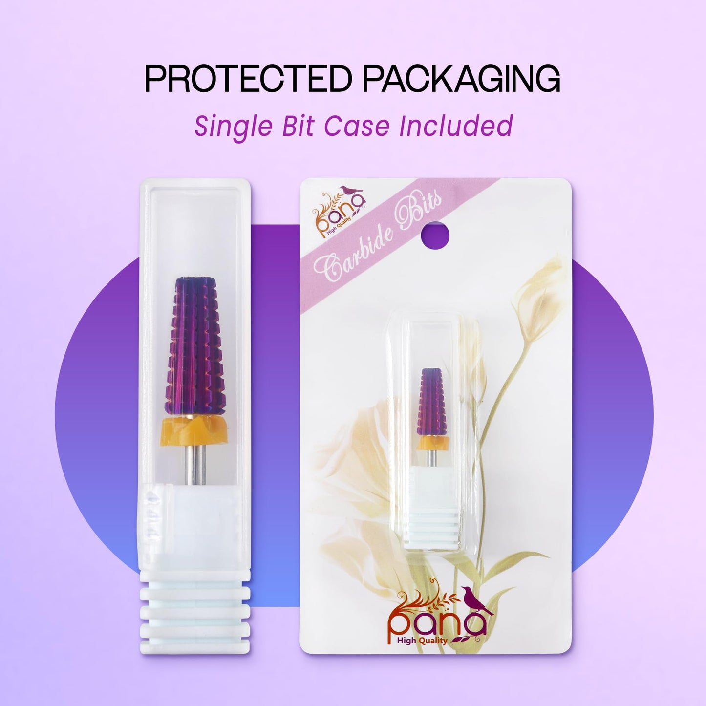 PANA 3/32" Shank 5-in-1 Nail Carbide Bit - (Triple Coarse - 2X Coarse Grit, Purple) - Two Way Rotate use for Both Left and Right Handed Fast remove Beauty & Personal Care PANA
