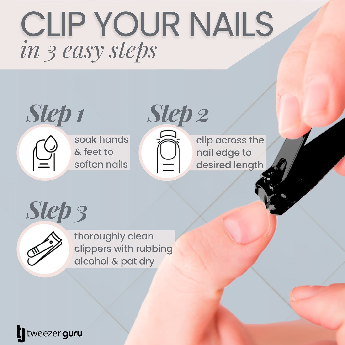 Tweezer Guru Nail Clippers - 2 Pack Professional, Stainless Steel Toe & Finger Nail Clipper Set for Men, Women and Kids - Curved Edge, Matte Black Beauty & Personal Care TWEEZER GURU
