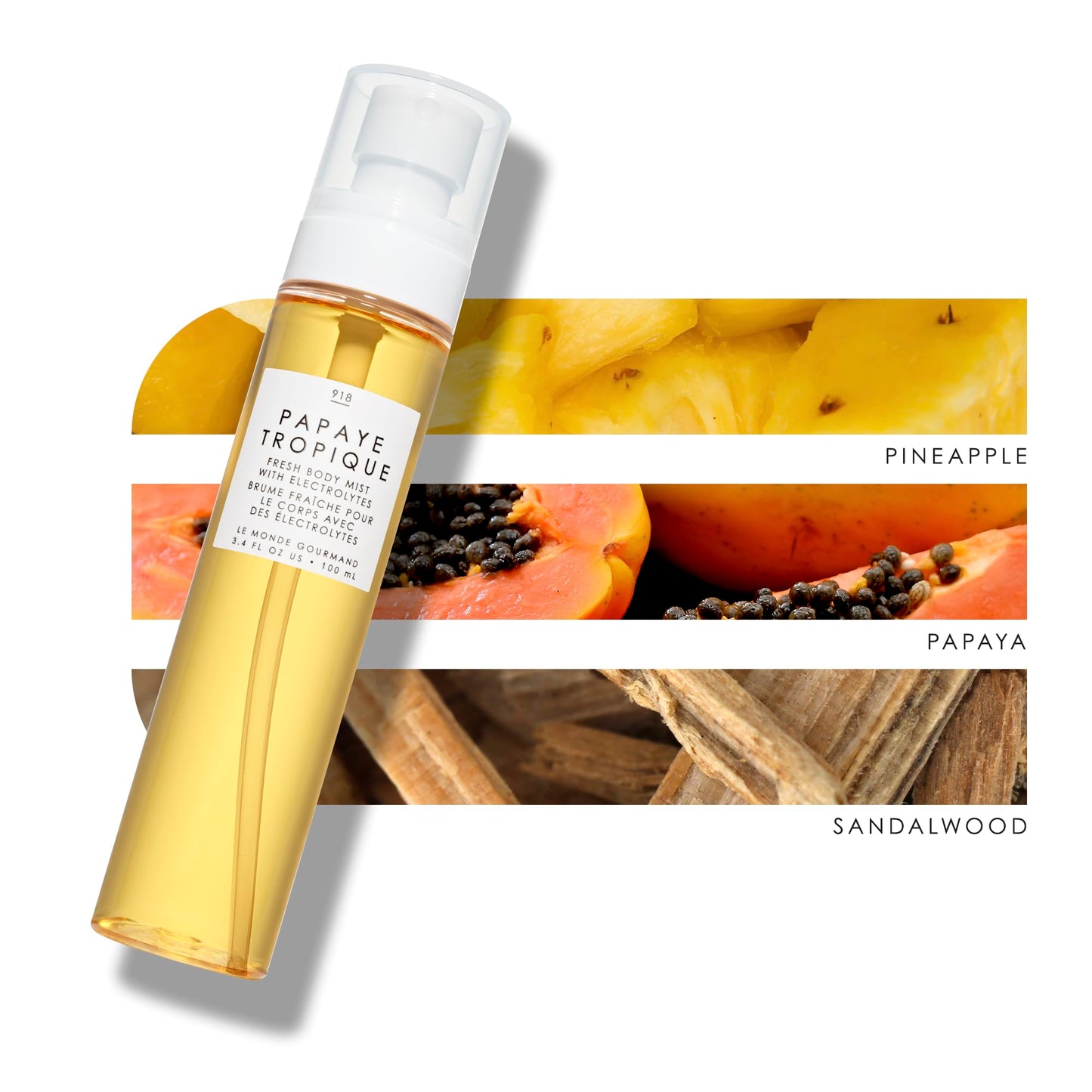 Le Monde Gourmand Papaye Tropique Fresh Mist for Women, Hydrating Body Spray with Electrolytes, Papaya Pineapple Mandarin Scent, Vegan & Cruelty Free Beauty & Personal Care Le Monde Gourmand