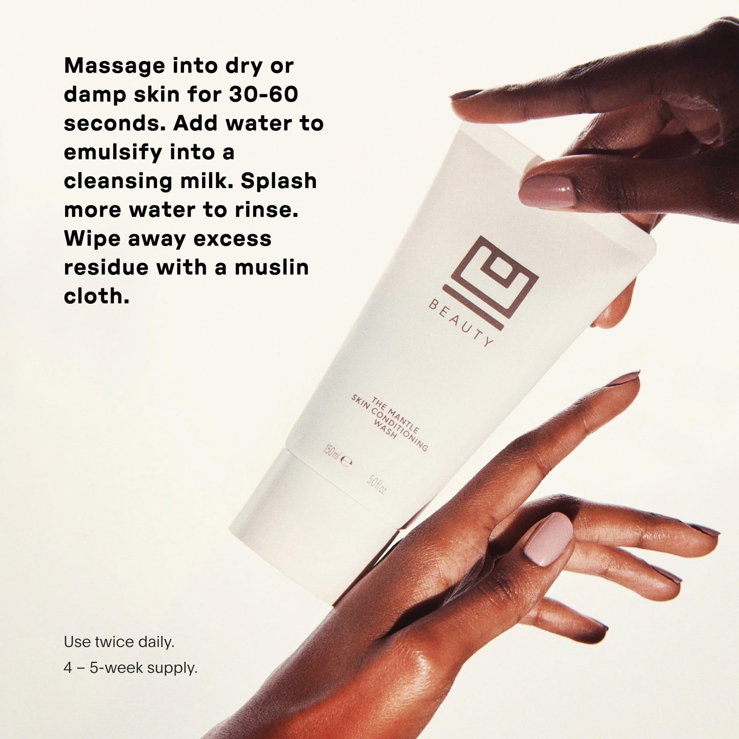 U Beauty The MANTLE Skin Conditioning Wash - Hydrating Facial Cleanser & Makeup Remover with Vitamin C + E, Fruit AHAs, and Hyaluronic Acid for Clean Beauty & Personal Care U Beauty