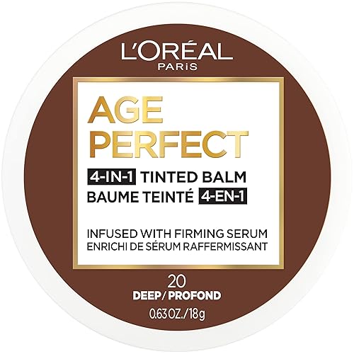 L'Oreal Paris Age Perfect 4-in-1 Tinted Face Balm Foundation with Firming Serum, Deep 20, 0.61 Ounce Beauty & Personal Care L'Oreal Paris