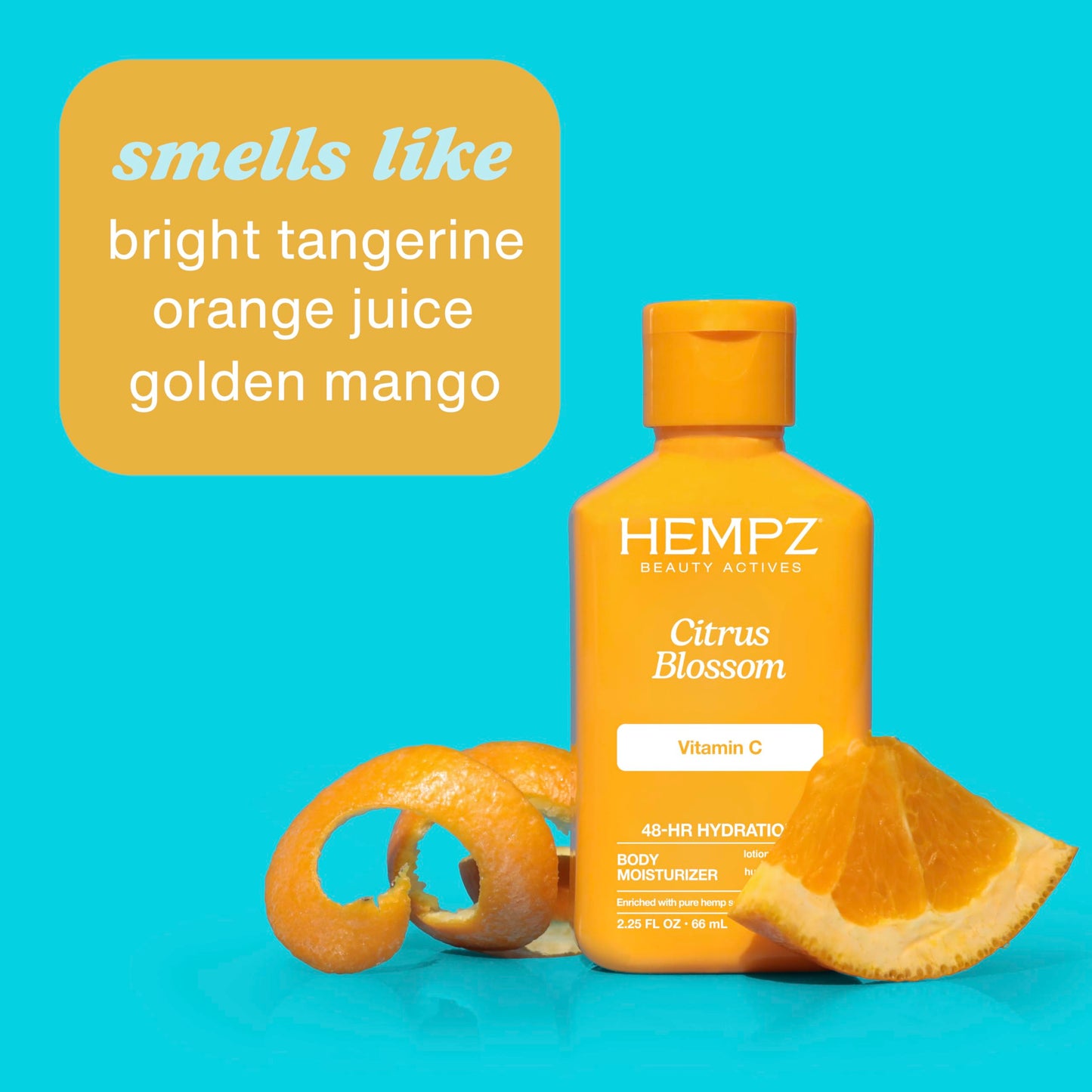 Hempz Body Lotion - Citrus Blossom Limited Edition Mini Daily Moisturizing Cream, Shea Butter, Aloe, Body Moisturizer - Skin Care Products, All Beauty & Personal Care Hempz