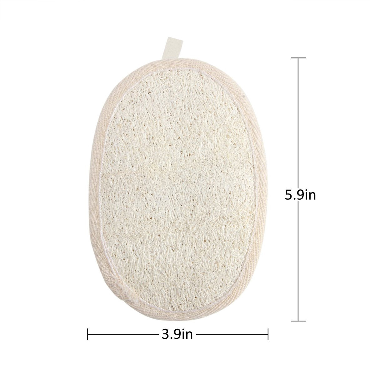Madholly 4 Packs Exfoliating Loofah Sponge Pads, Natural Luffa Material Loofah Sponge for Men and Women, Perfect for Bath Shower and Spa Beauty and Personal Care Madholly
