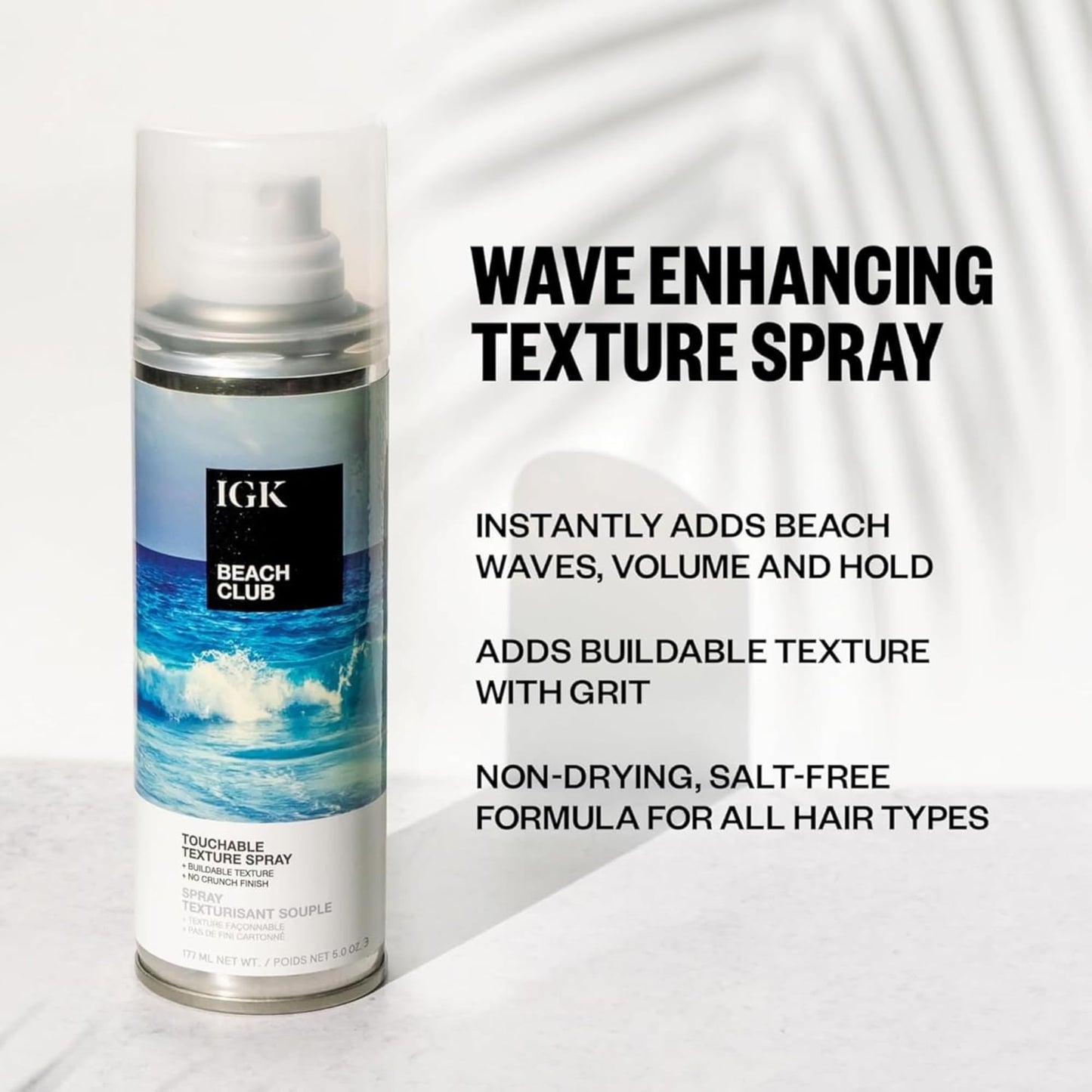 IGK BEACH CLUB Touchable Texture Spray Travel Bundle | Hold + Volume + Lightweight | Vegan + Cruelty Free | (5 Oz + 1.7 Oz) Beauty & Personal Care IGK