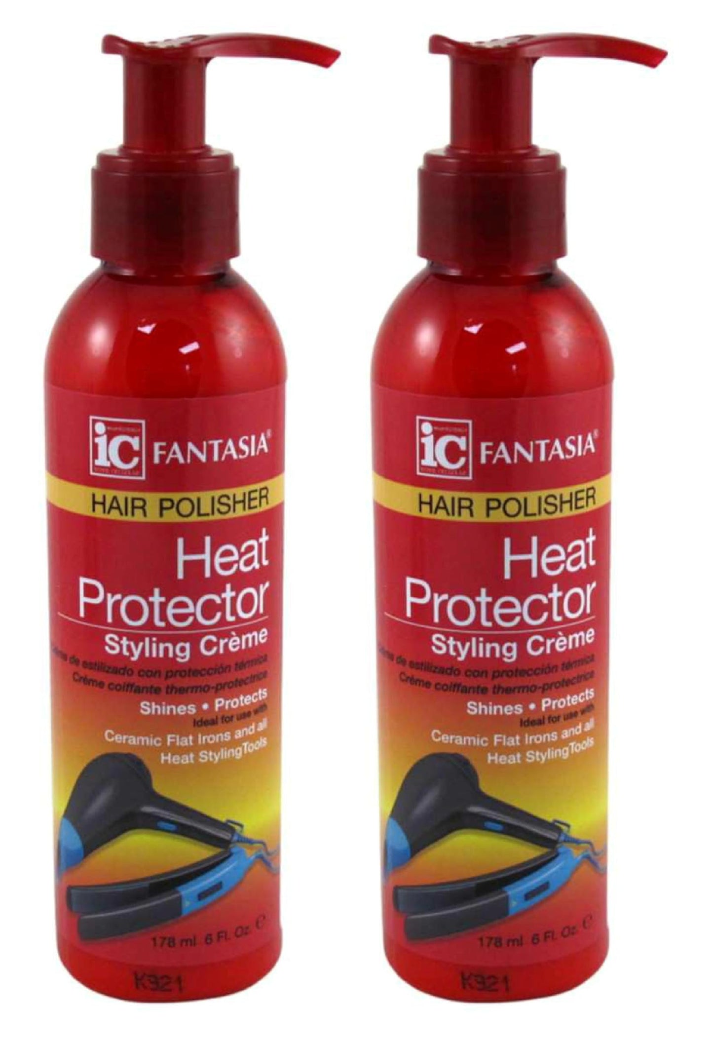 Fantasia Ic Heat Protector Styling Cream Polisher 6 Ounce (Pack of 2) Beauty & Personal Care Fantasia