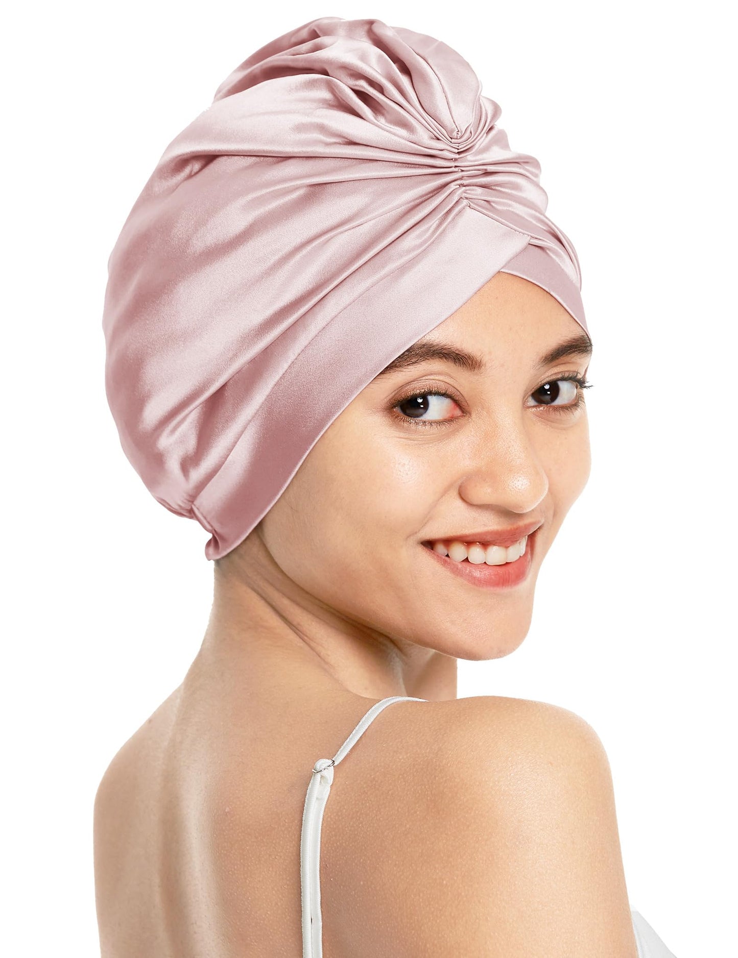 LilySilk Silk Bonnet for Sleeping Womens 100% Mulberry Silk Sleep Cap Hair Wrap for Curly Long Hair Rosy Pink Beauty and Personal Care LilySilk