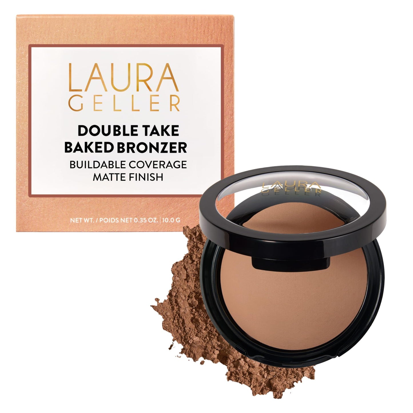 LAURA GELLER NEW YORK Double Take Baked Bronzer for Mature Skin, Medium | Matte Bronzing Powder for Natural-Looking Warmth & Soft Contour, Buildable Beauty & Personal Care LAURA GELLER NEW YORK