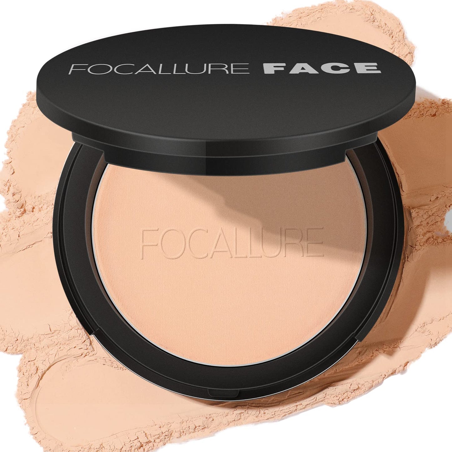 FOCALLURE Flawless Pressed Powder, Control Shine & Smooth Complexion, Pressed Setting Powder Foundation Makeup, Portable Face Powder Compact Beauty & Personal Care FOCALLURE