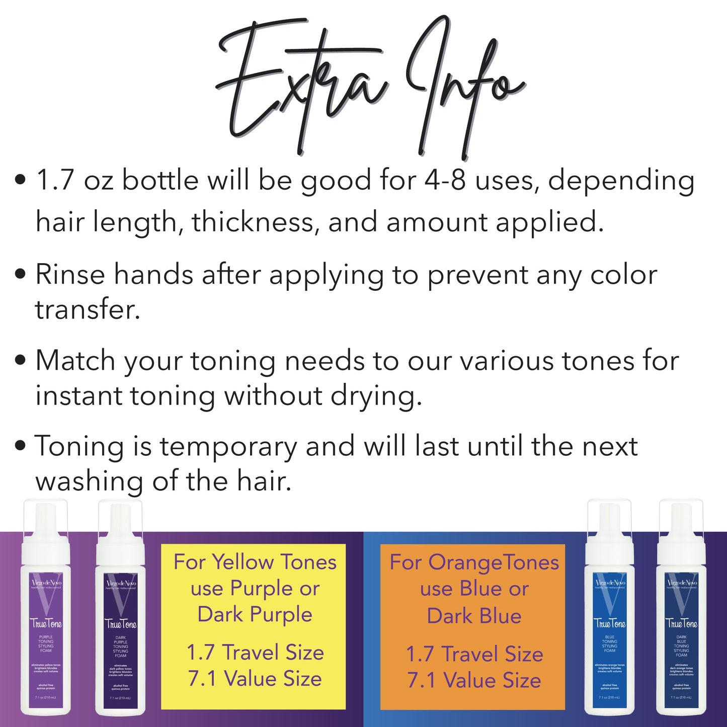 Virgo de Novo Purple Toning & Styling Foam, 7.1 oz Beauty & Personal Care Virgo de Novo Professional Haircare