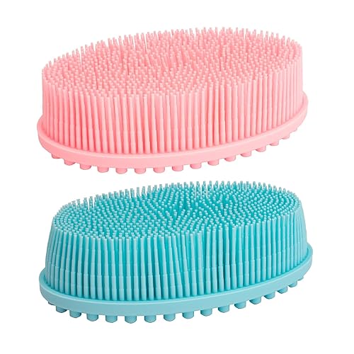 DNC Silicone Body Scrubber Exfoliating Bath Body Brush for Shower 2 Pack Beauty & Personal Care DNC