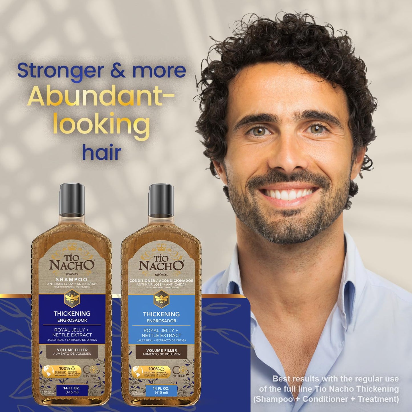 Tio Nacho Thickening Shampoo & Conditioner Set for Thinning Hair - Hair Loss Shampoo for Men & Women + Thickening Conditioner with Natural Extracts Beauty & Personal Care Tio Nacho