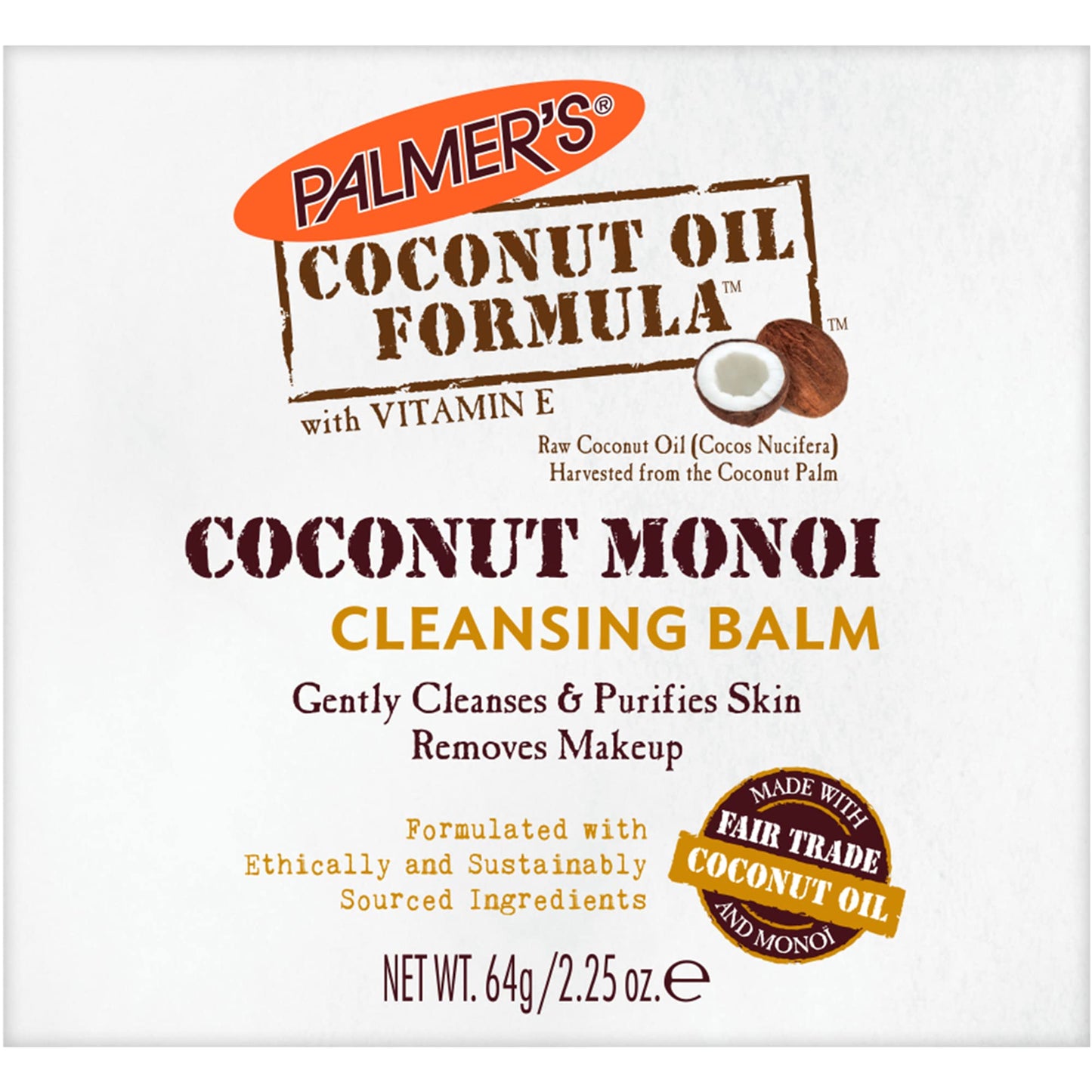 Palmer's Coconut Oil Formula, Coconut Monoi Facial Cleansing Balm and Makeup Remover, 2.25 Ounces Beauty & Personal Care Palmer's