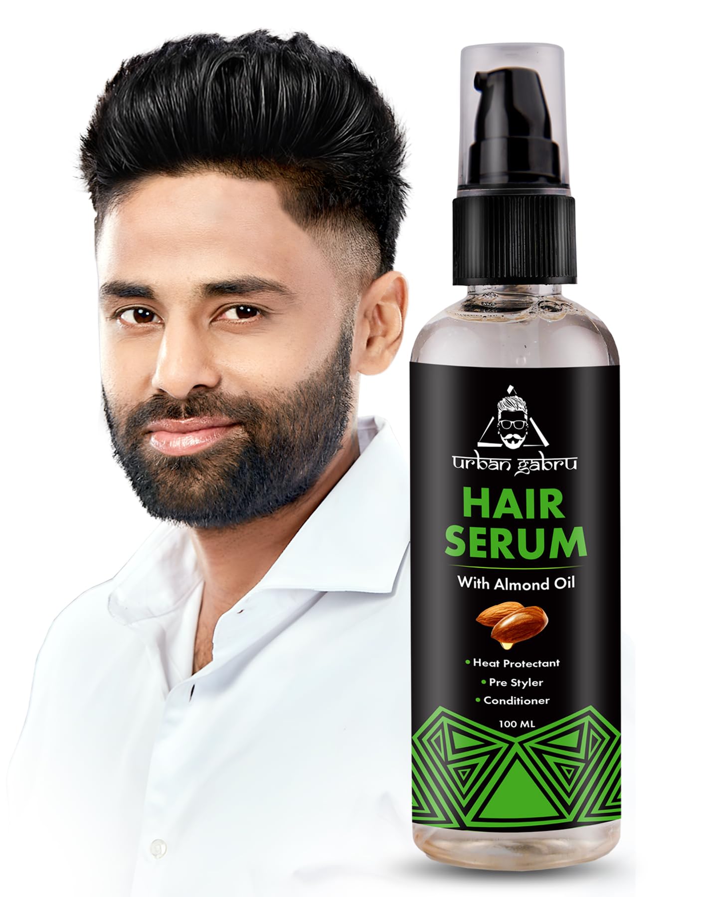 UrbanGabru Hair Serum for Men & Women - Heat Protectant - Pre Styler - Conditioner Beauty & Personal Care urbangabru