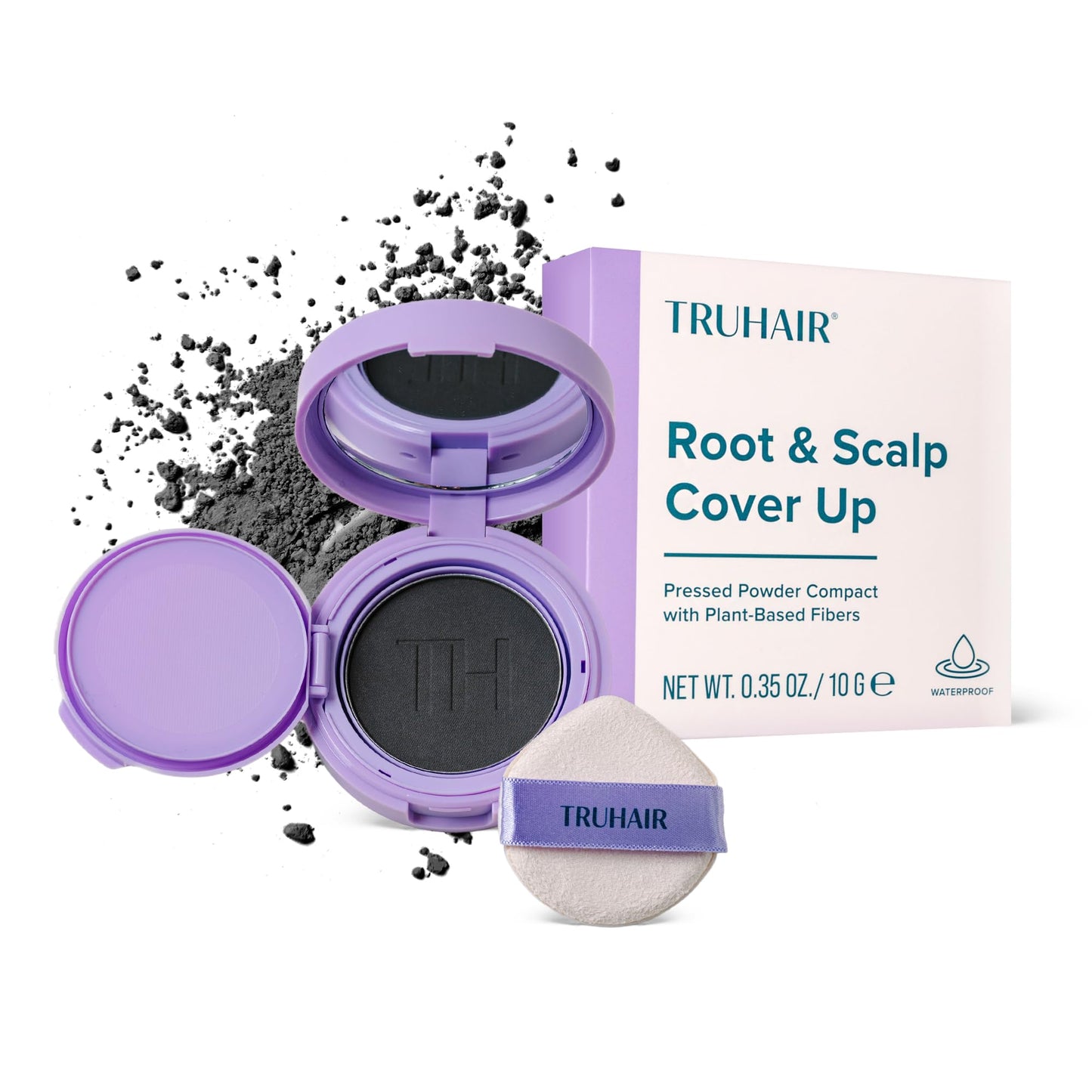 TRUHAIR Root & Scalp Cover Up Pressed Powder Compact, Waterproof, Weightless Hair Coverage & Bald Spot Concealing, Root Touch Up Hair Color for Gray Beauty & Personal Care Truhair