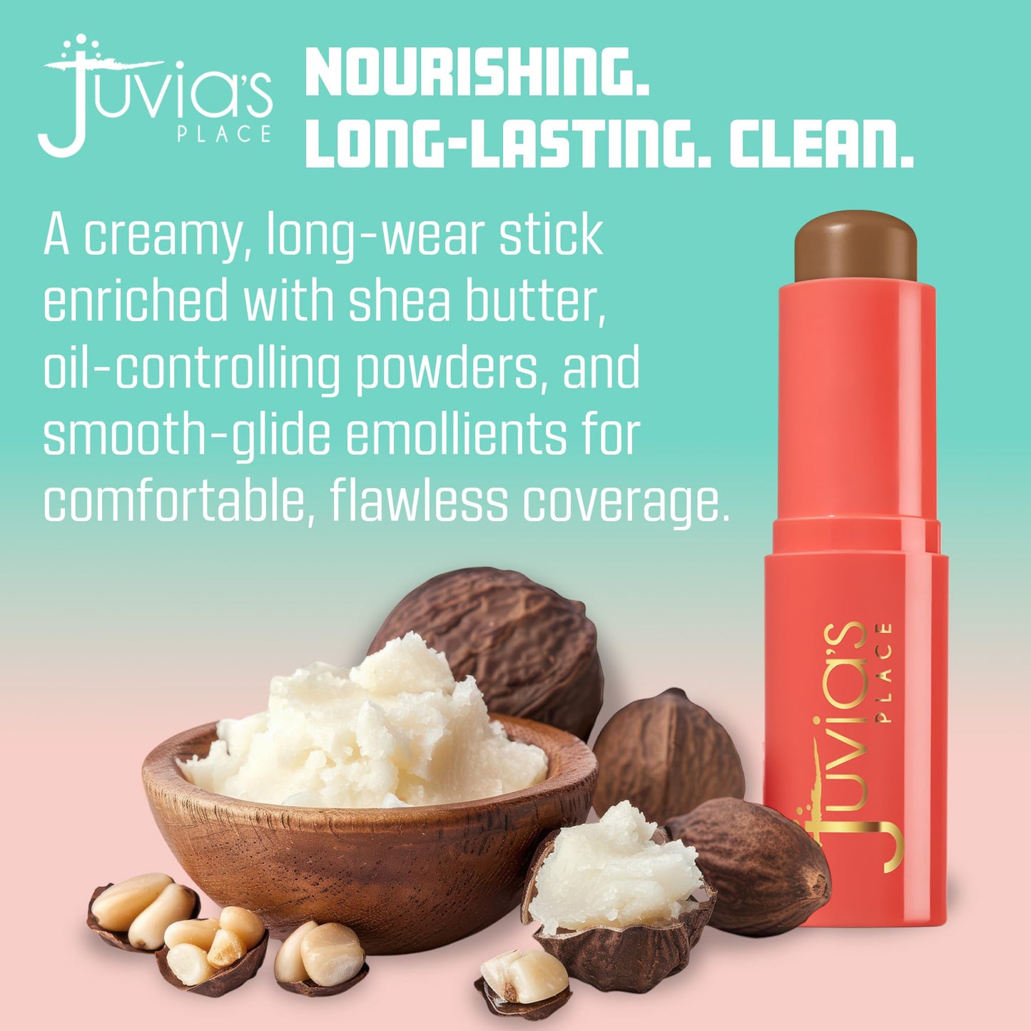 Juvia's Place I Am My Skin Hydra-Tint Foundation Stick - 9 Guinea - Cool, Rich Brown with Neutral Tones, Buildable, Hydrating & Blurring Coverage Beauty & Personal Care Juvia's Place