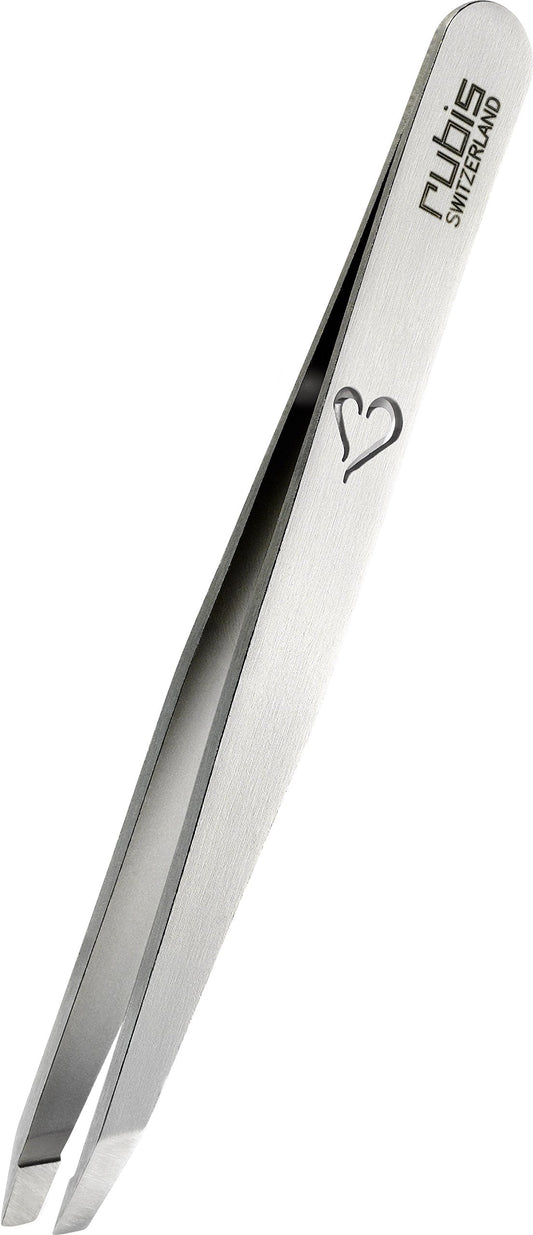 Rubis Switzerland Slanted Tip Tweezer with a Heart Beauty and Personal Care Rubis
