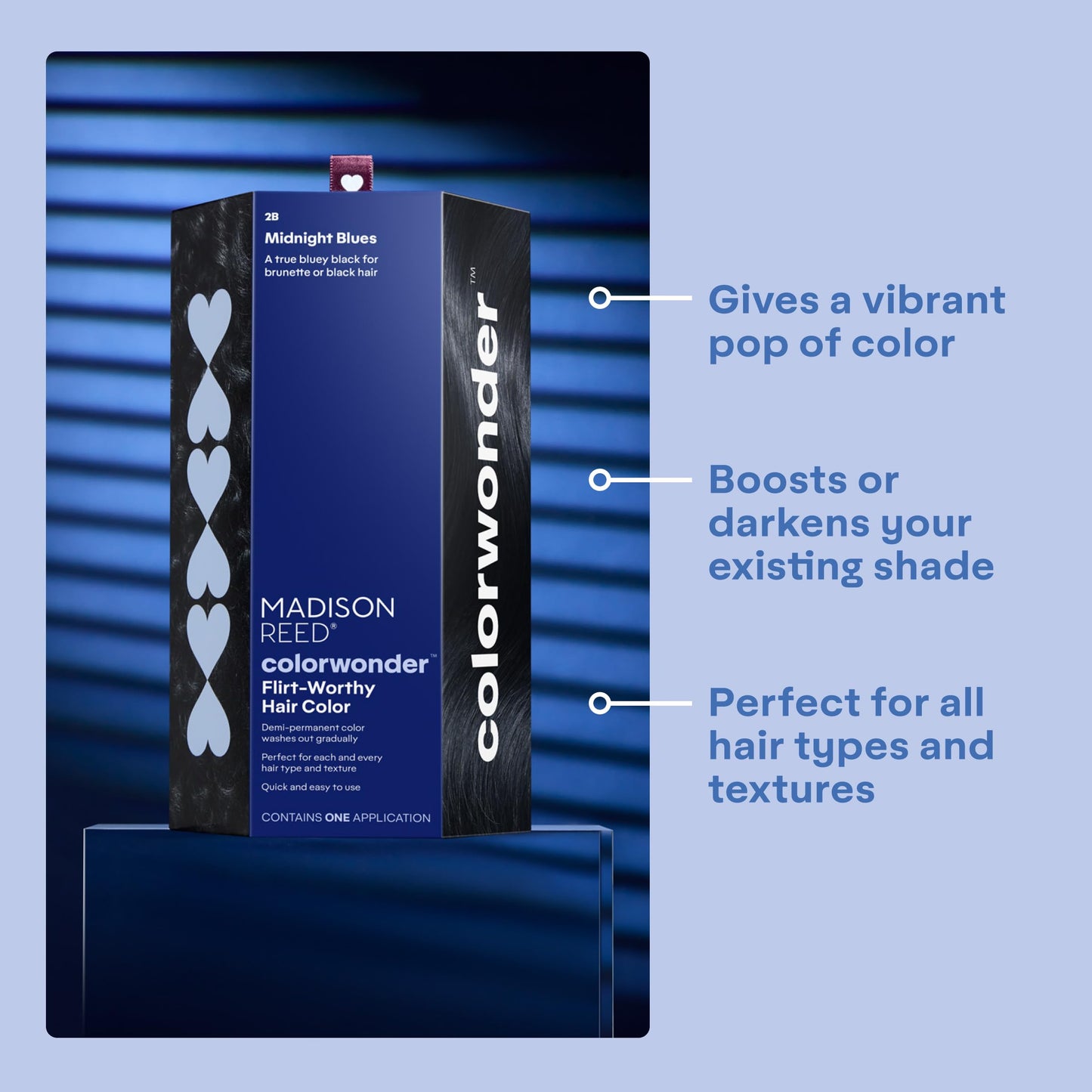 Madison Reed ColorWonder Demi-Permanent Hair Color Kit - 2B Blue Black (Midnight Blues) | Vivid Blue Undertone, No Bleach Required, Ammonia-Free Beauty & Personal Care Madison Reed