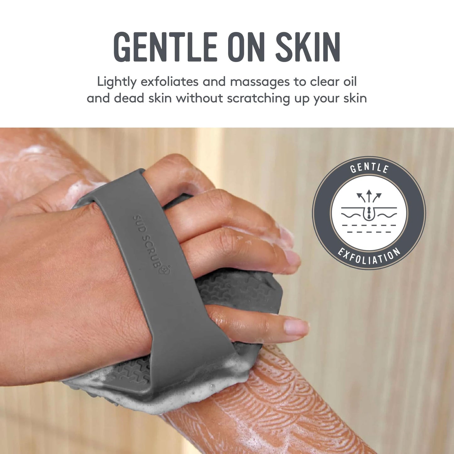 Sud Scrub® Antimicrobial Silicone Body Scrubber, Exfoliating Body Scrubber for Sensitive Skin, Eco Friendly Shower Scrubber for Body, Silicone Body Beauty & Personal Care Sud Scrub