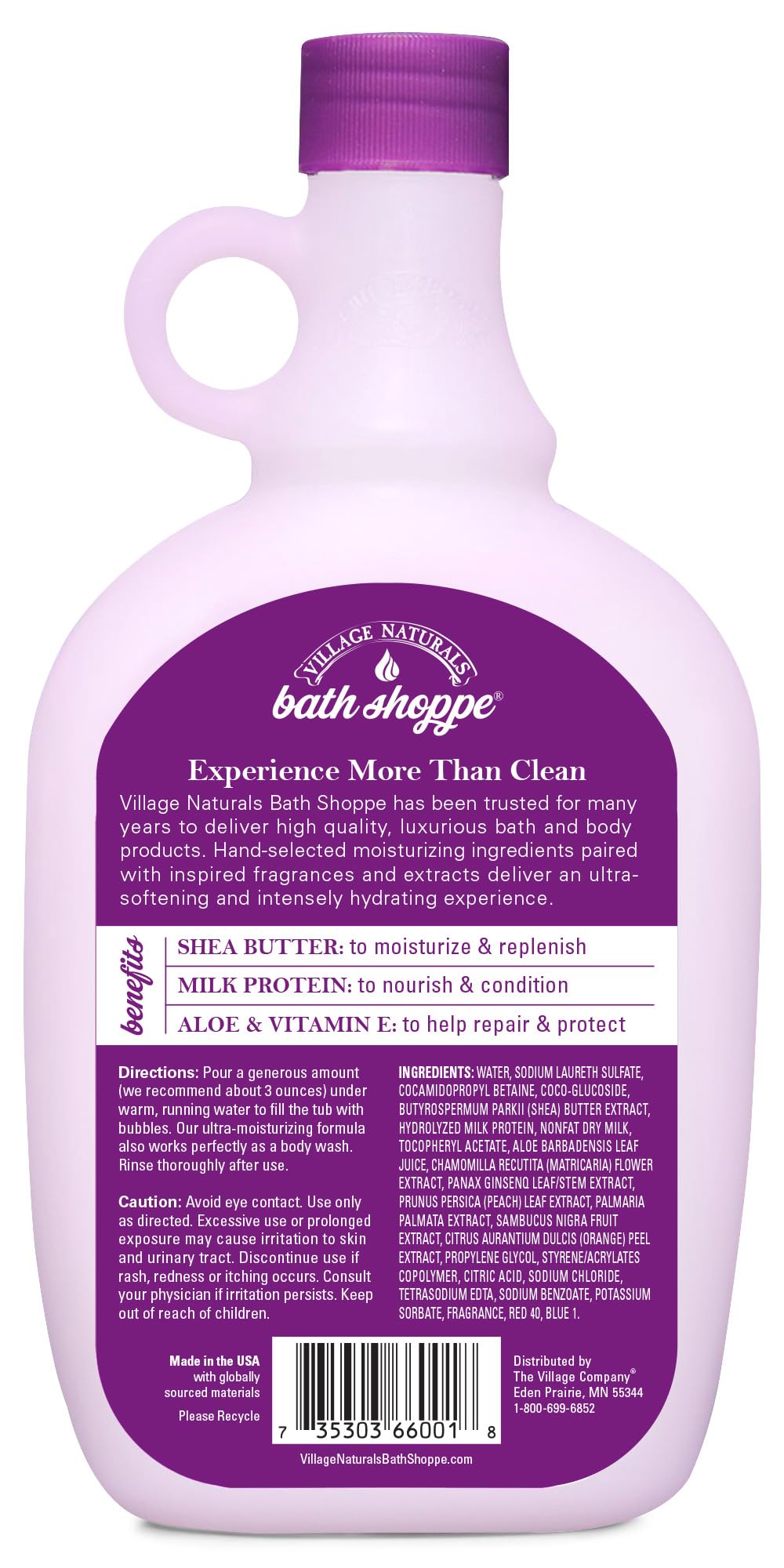 Village Naturals Bath Shoppe Moisturizing Lavender Chamomile Milk Bath - Hydrates Skin - Made with Shea Butter and Vitamin E (Pack of 2 Bottles, 28 fl Beauty & Personal Care Village Naturals Bath Shoppe