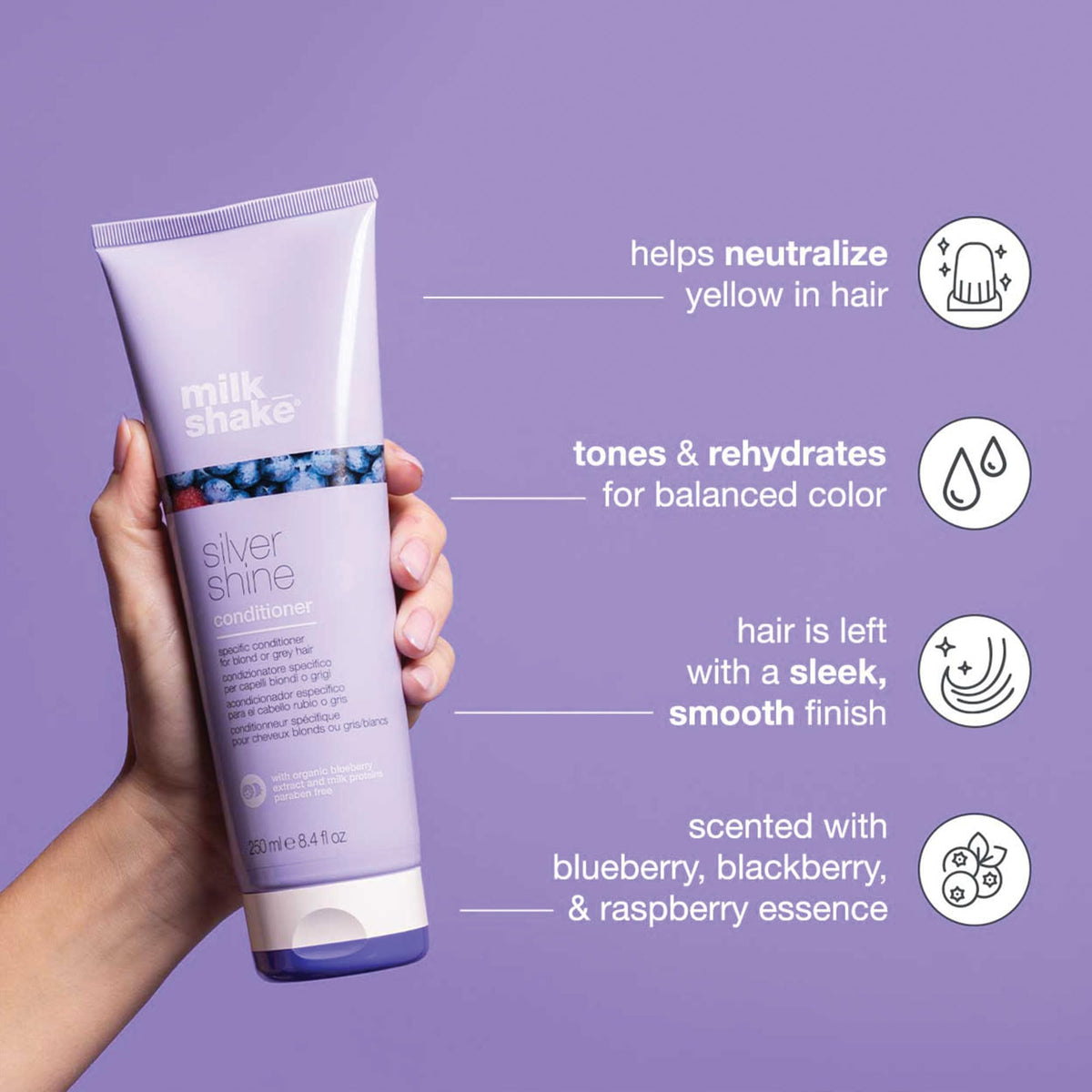 milk_shake Silver Shine Conditioner, 8.4 fl. oz.(Pack of 1) Beauty & Personal Care milk_shake