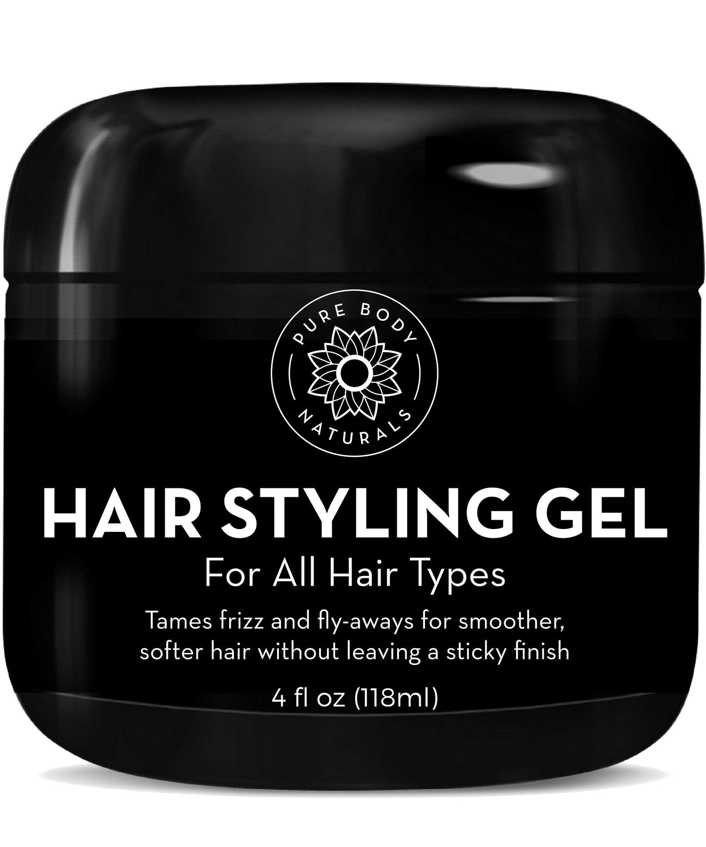 Pure Body Naturals Hair Gel for Men, Natural Ingredients with Hydrating Aloe For Firm, Healthy Hair, 4 Fl Oz Beauty & Personal Care Pure Body Naturals