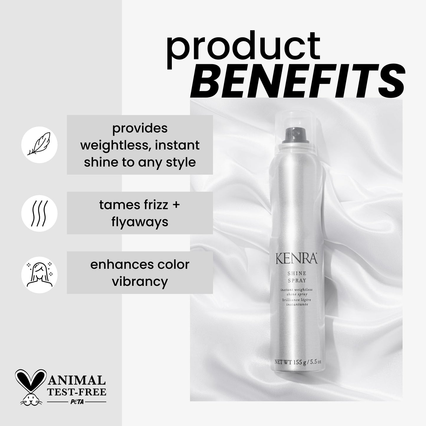 Kenra Professional Shine Spray | Instant Weightless Shine Hairspray | Tames Frizz & Flyaways | Enhances Color Vibrancy | Lightweight, No Hold | All Beauty & Personal Care Kenra