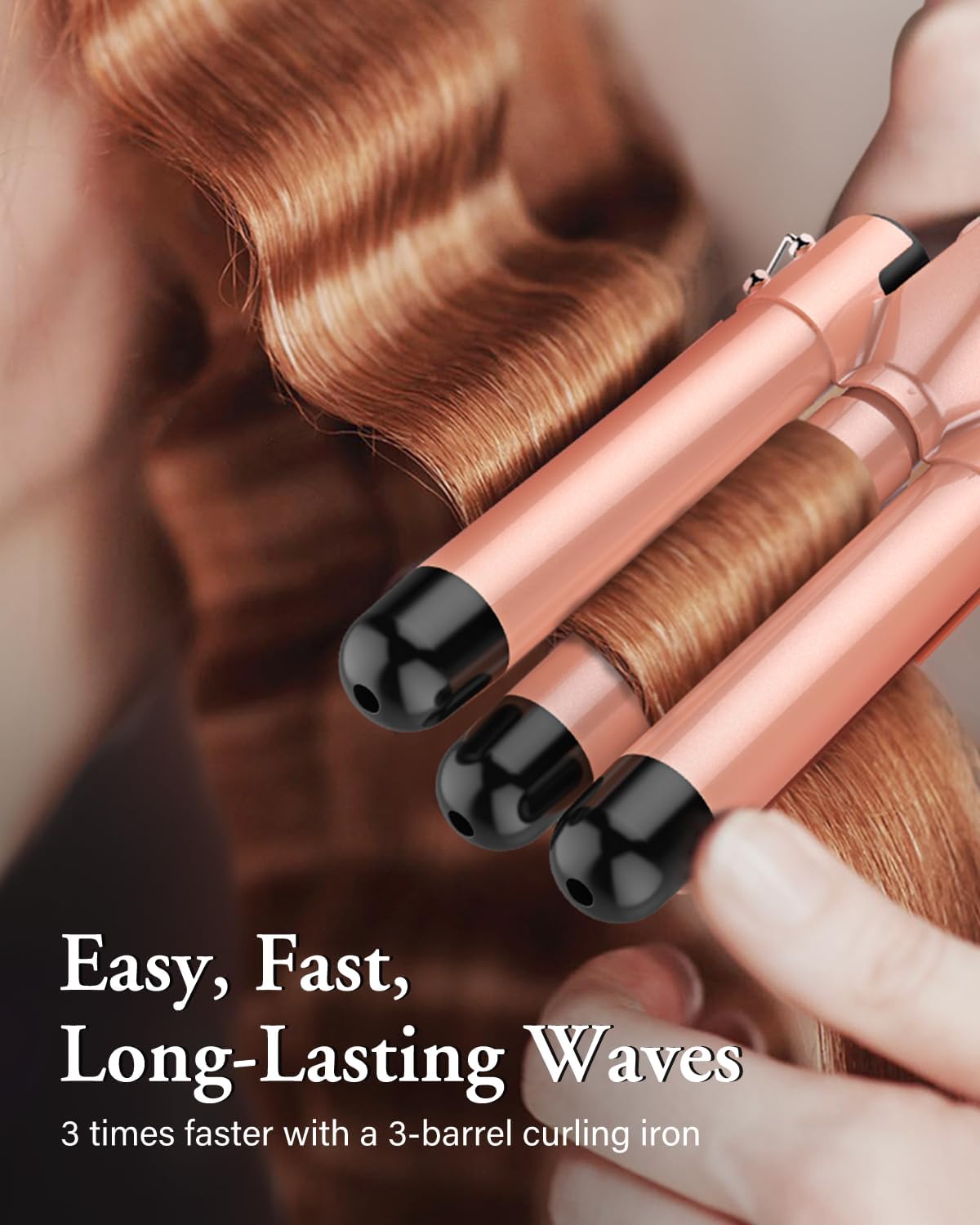 Waver Curling Iron Wand, BESTOPE PRO 5 in 1 Curling Wand Set with 3 Barrel Hair Crimper for Women, Fast Heating Hair Wand Curler in All Hair Type Beauty & Personal Care BESTOPE PRO