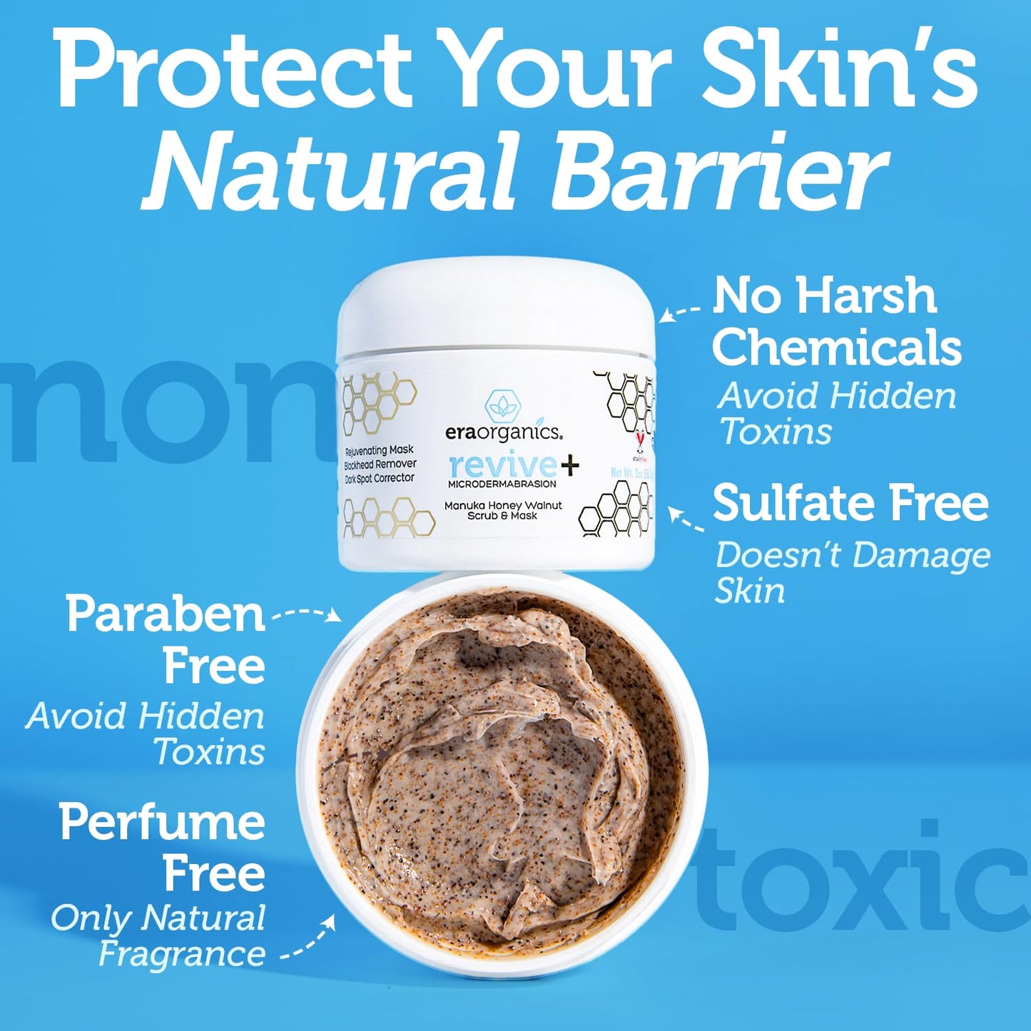 Manuka Honey Exfoliating Face Scrub - Gentle Microdermabrasion Face Exfoliator to Help Smooth, Soften & Balance with Moisturizing Organic Superfoods Beauty and Personal Care Era Organics