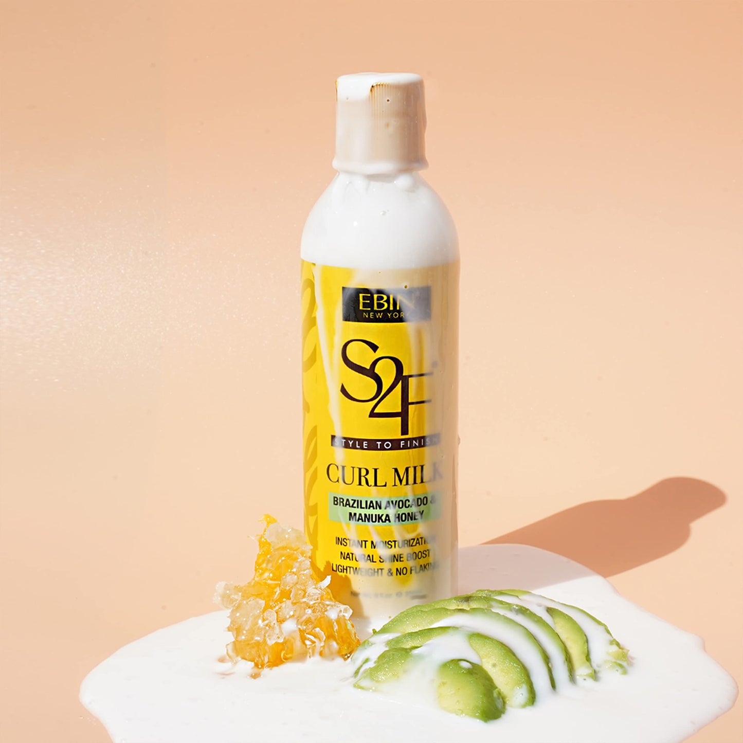 Manuka Honey & Brazilian Avocado Curl Milk - 8oz/ 236ml | Hydration with Light-weight, Strengthens and Enhances Hair | For all curls 2A - 4C Beauty & Personal Care EBIN NEW YORK